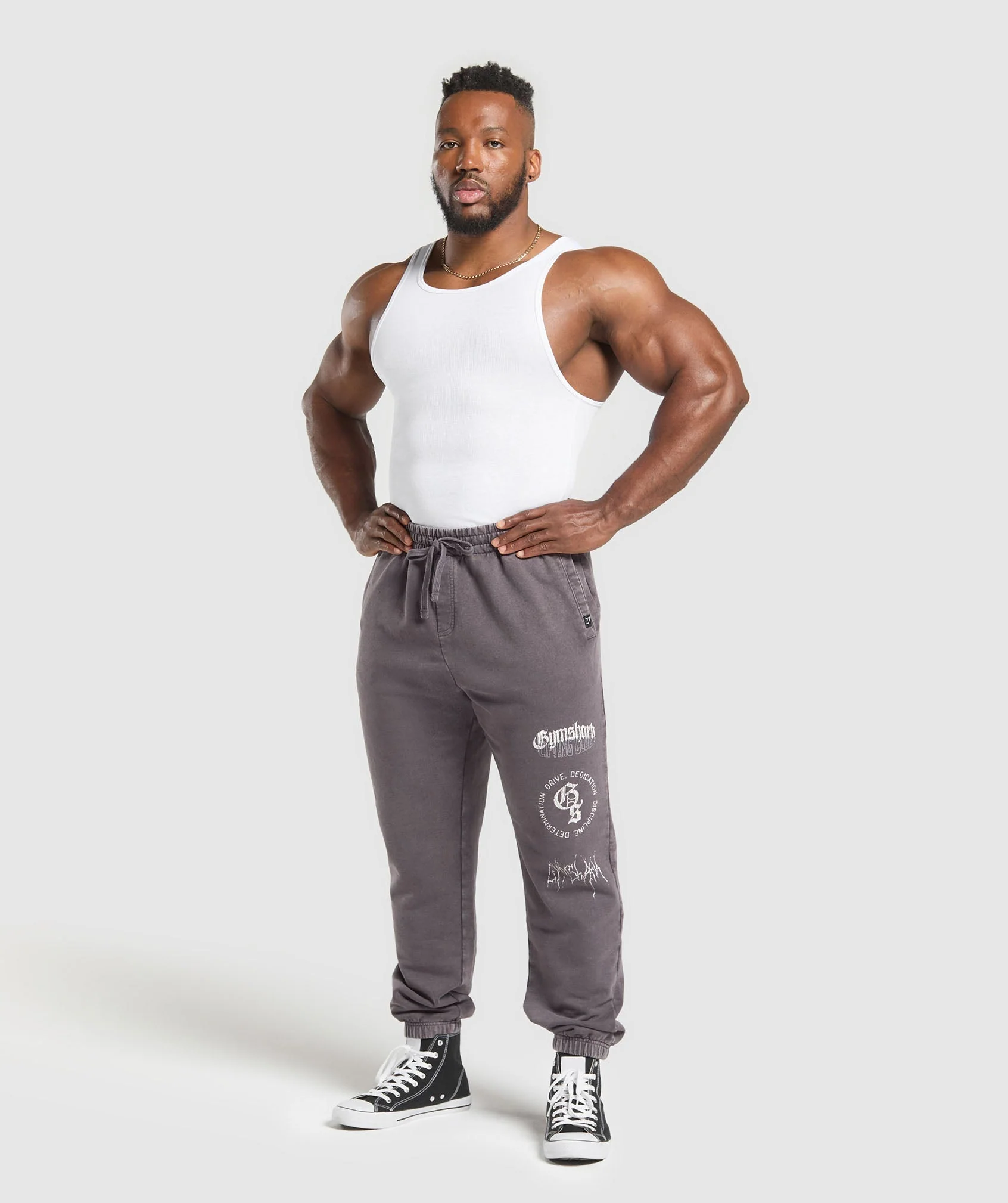 Distressed Graphic Joggers