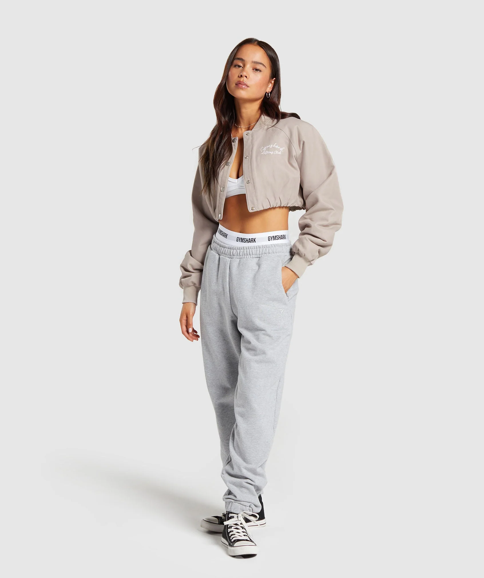 Cropped Bomber Jacket