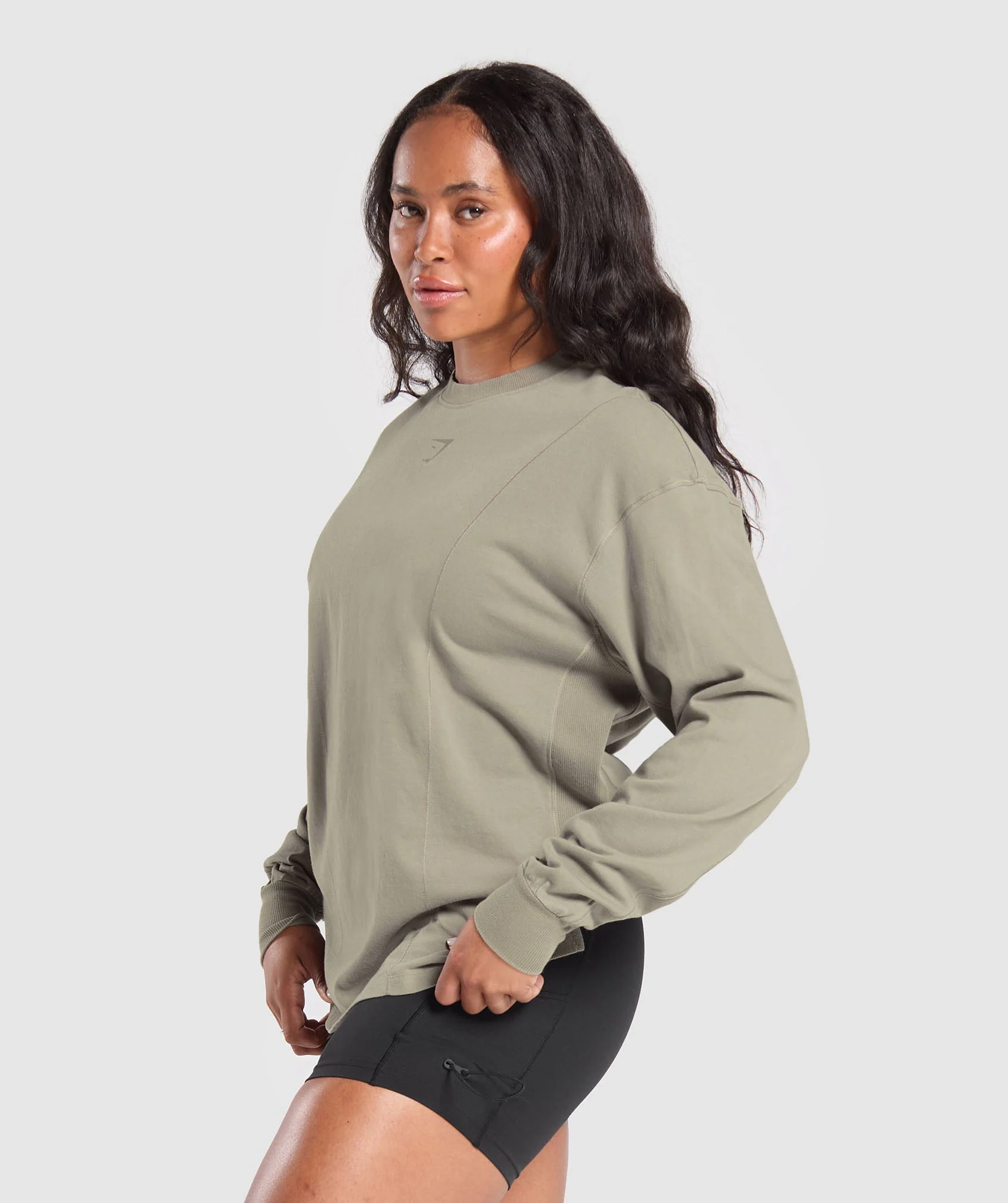 Power Oversized Long Sleeve Top