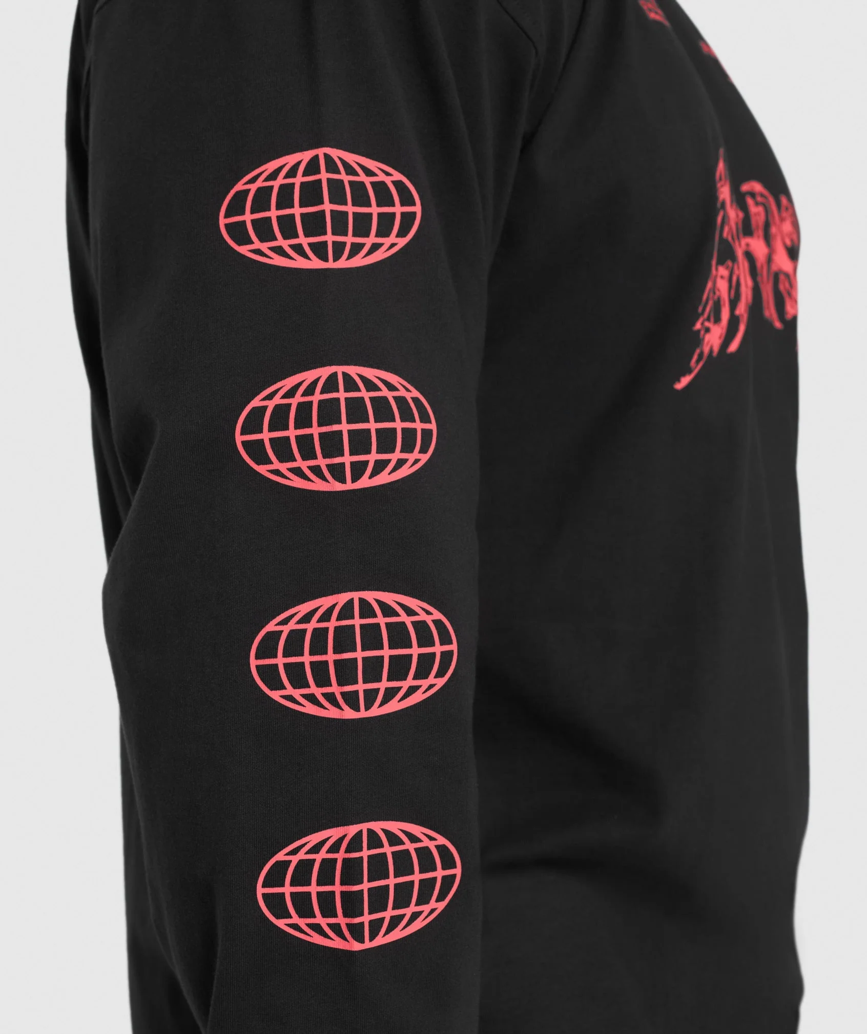 Metal Lifting Graphic Long Sleeve T-Shirt