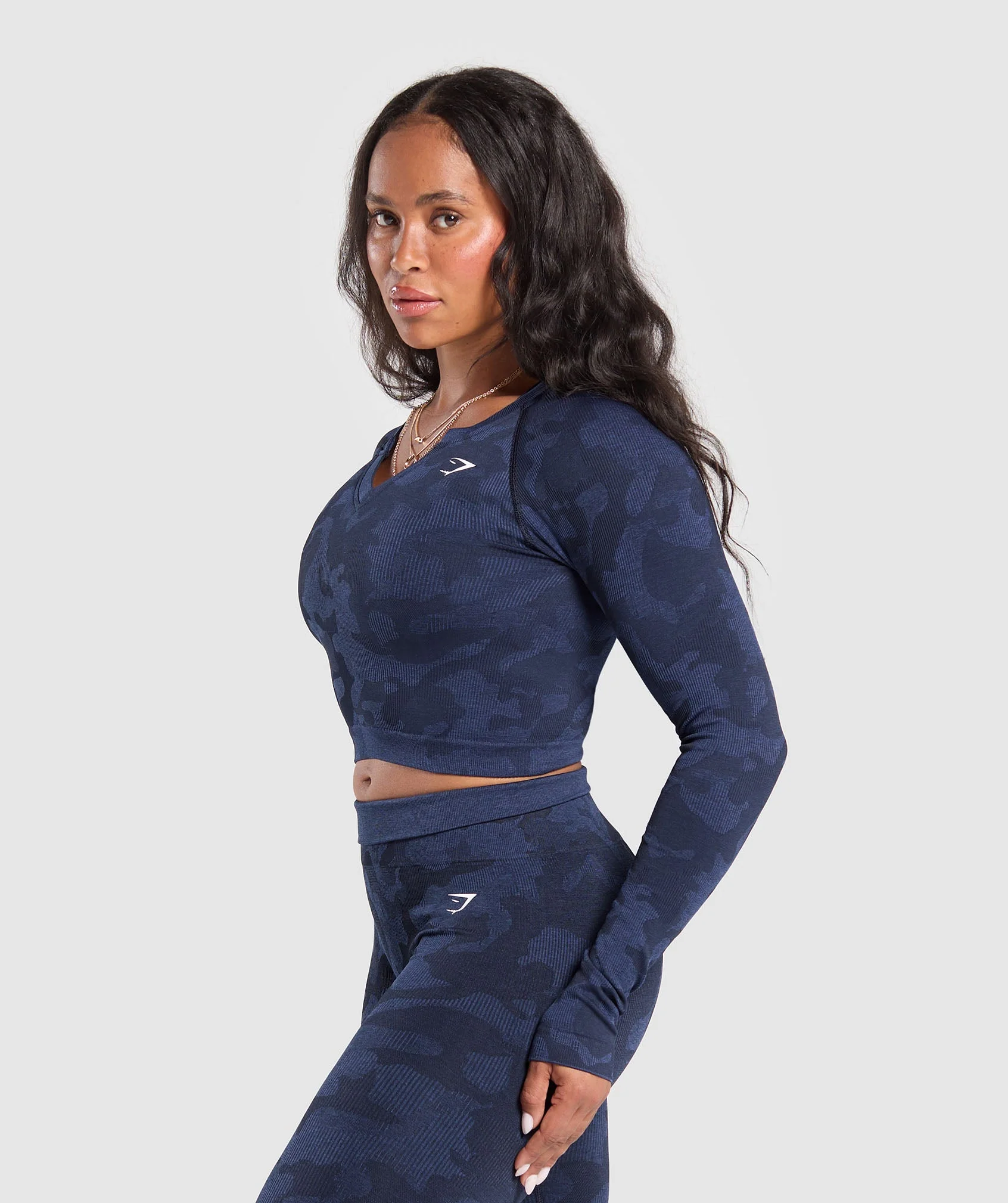 Adapt Camo Long Sleeve Crop Top