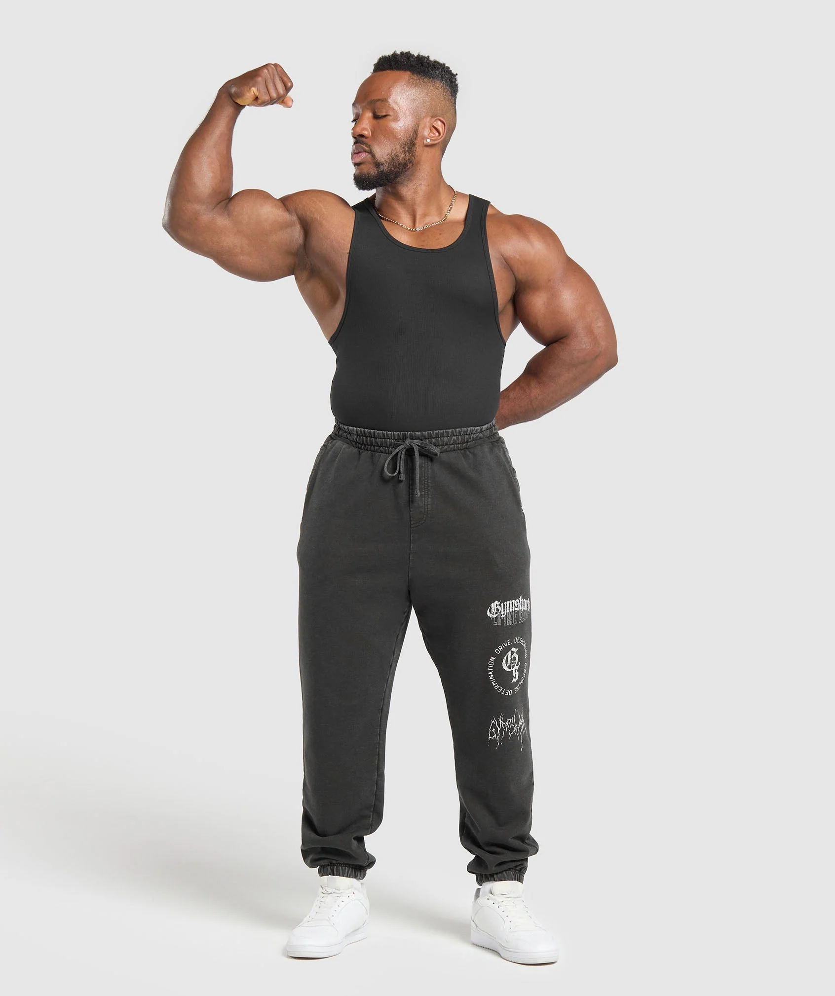 Distressed Graphic Joggers