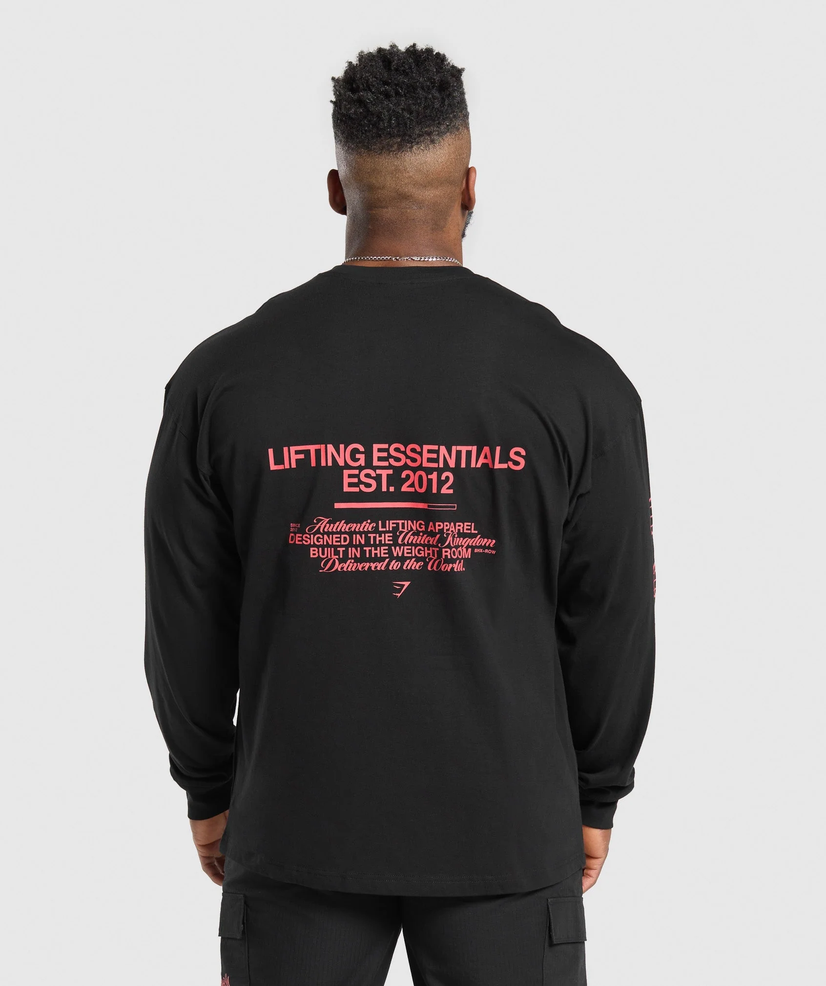 Metal Lifting Graphic Long Sleeve T-Shirt