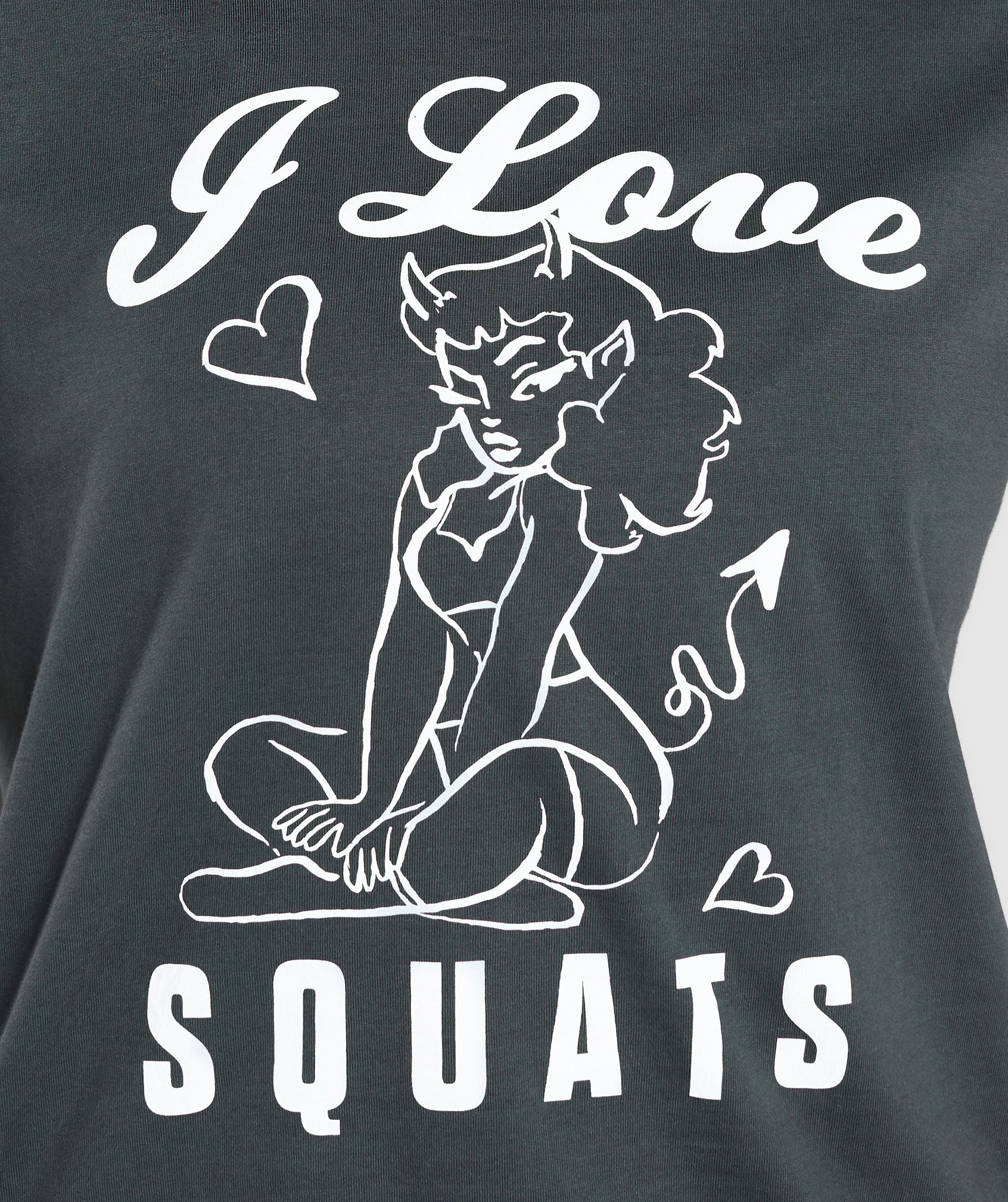 I Love Squats Graphic Oversized Tee