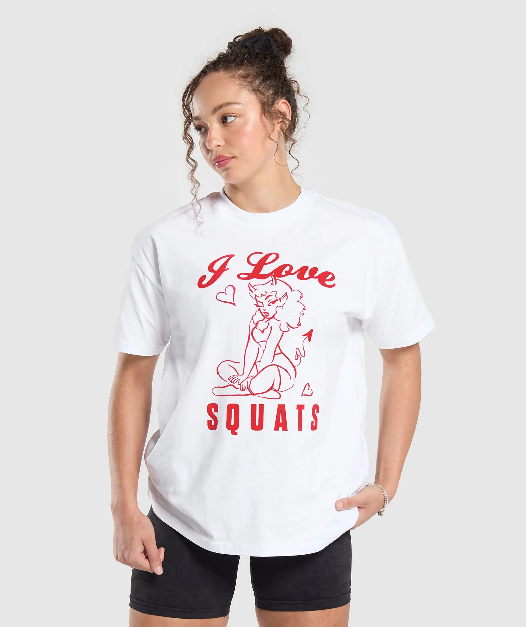 I Love Squats Graphic Oversized Tee
