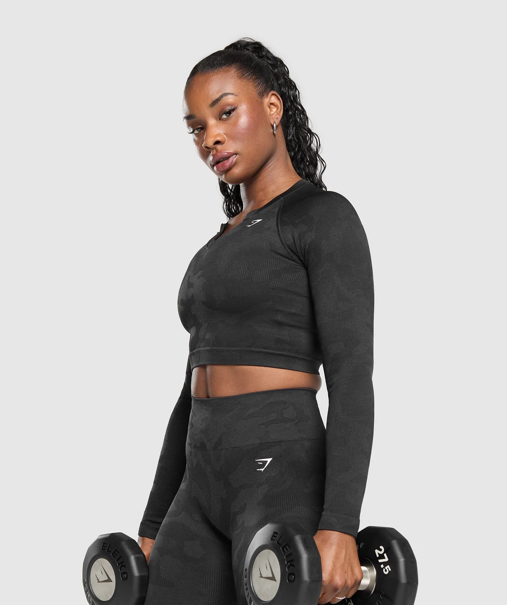 Adapt Camo Long Sleeve Crop Top