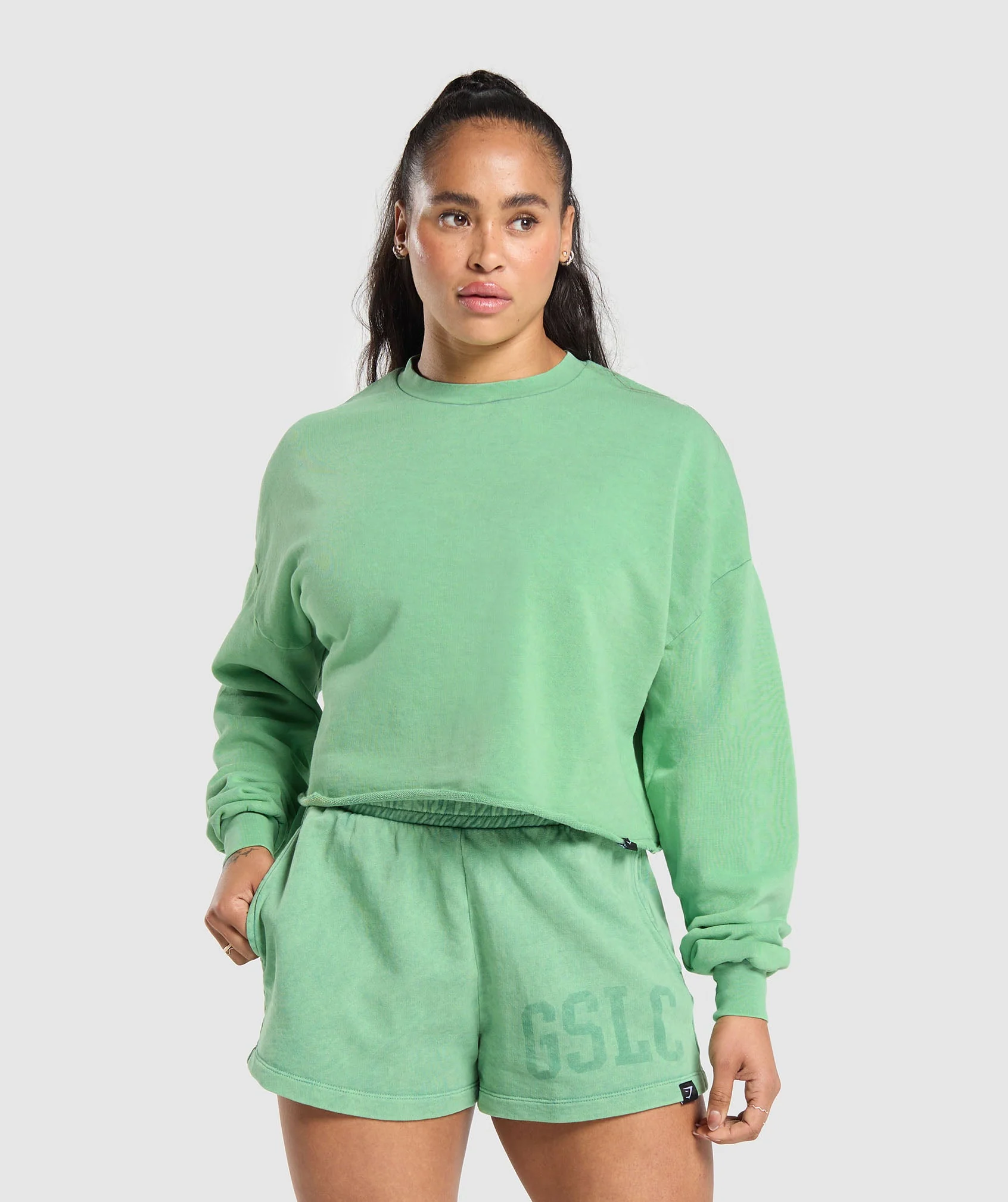 Collegiate Shadow Washed Midi Sweatshirt