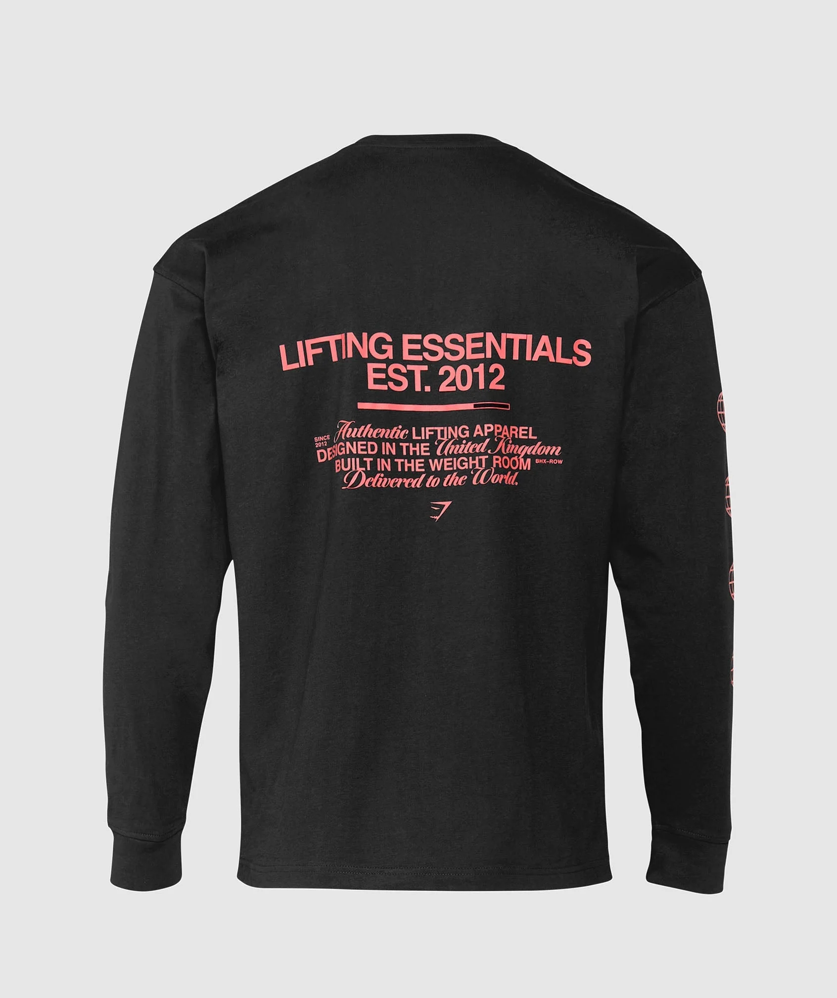 Metal Lifting Graphic Long Sleeve T-Shirt