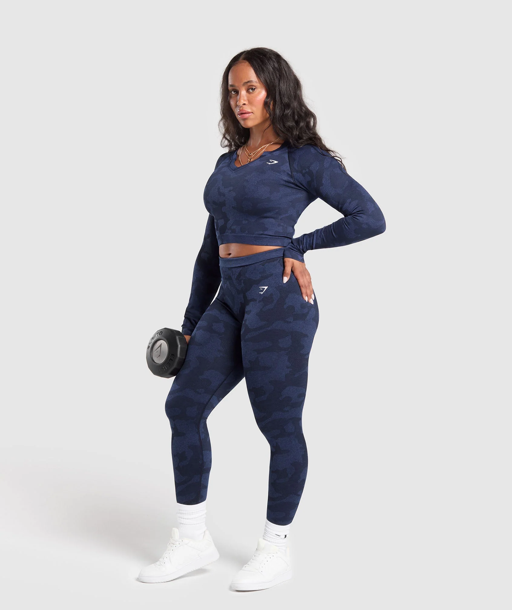 Adapt Camo Long Sleeve Crop Top