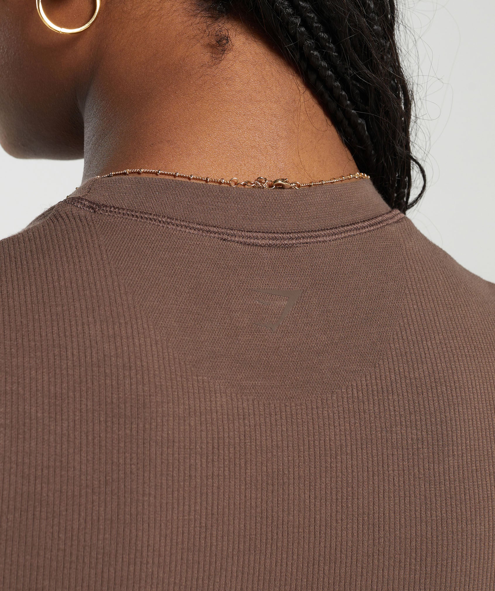 Ribbed Cotton Seamless T-Shirt