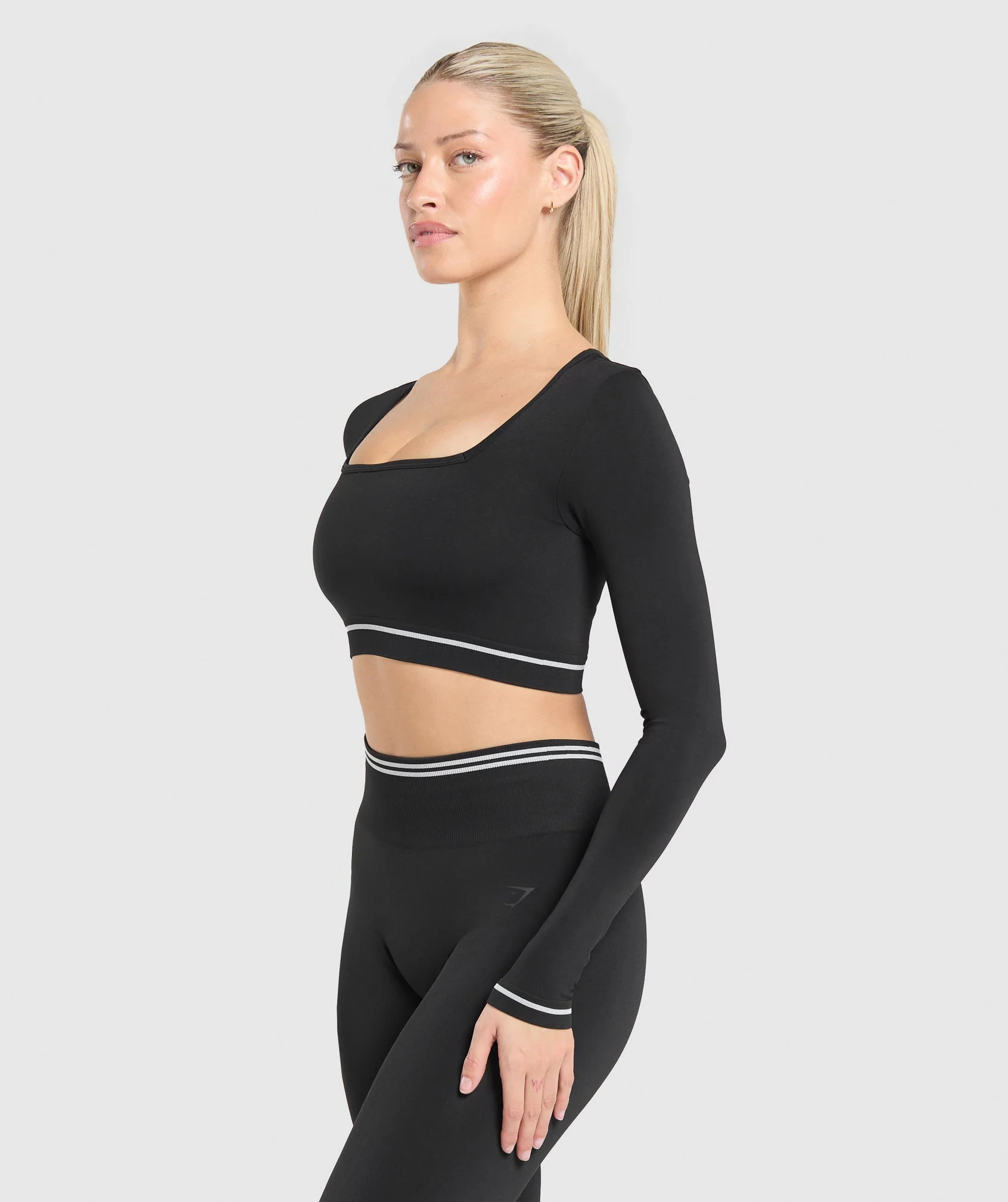 Contrast Seamless Crop Top