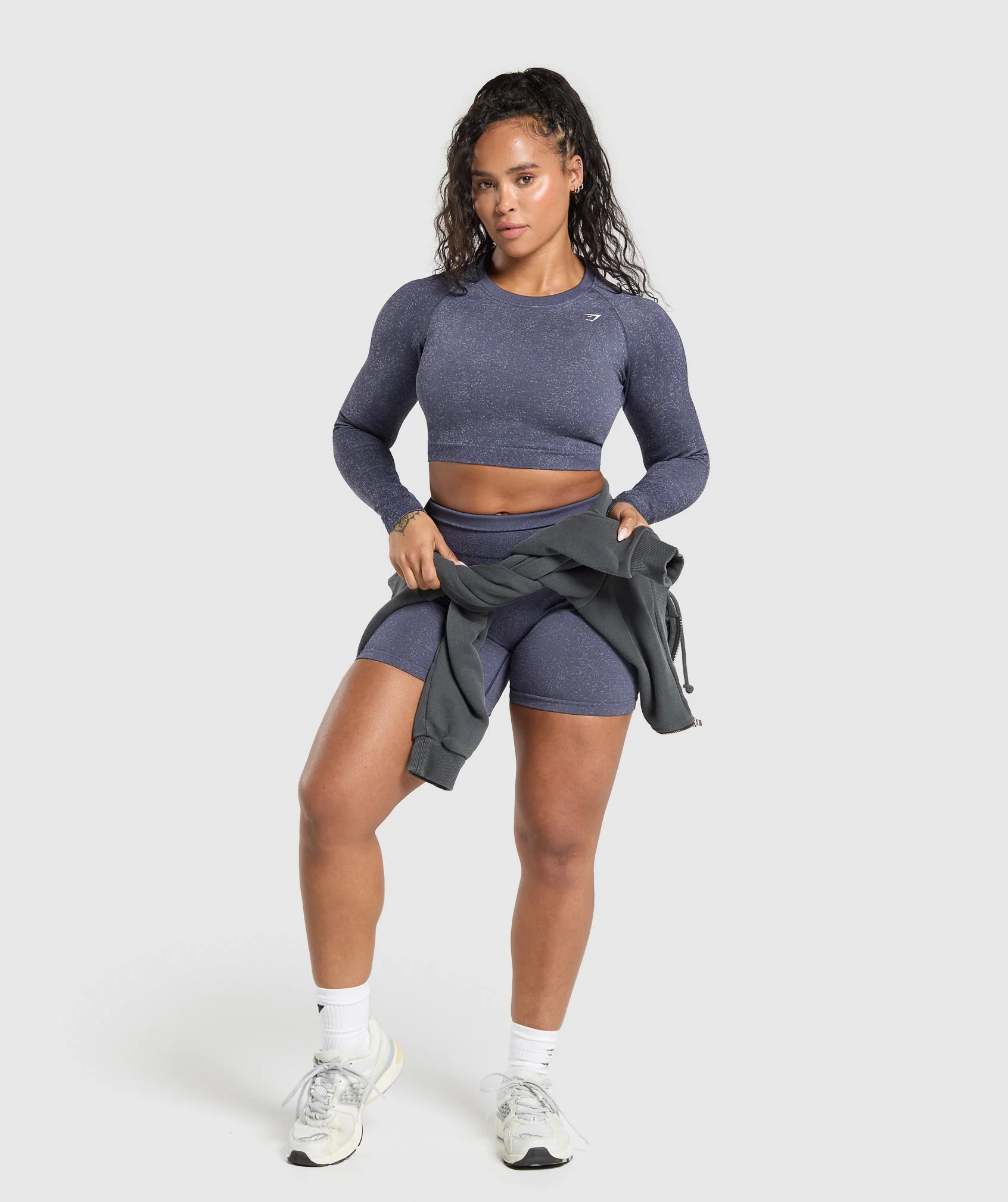 Adapt Fleck Seamless Long Sleeve Crop Top
