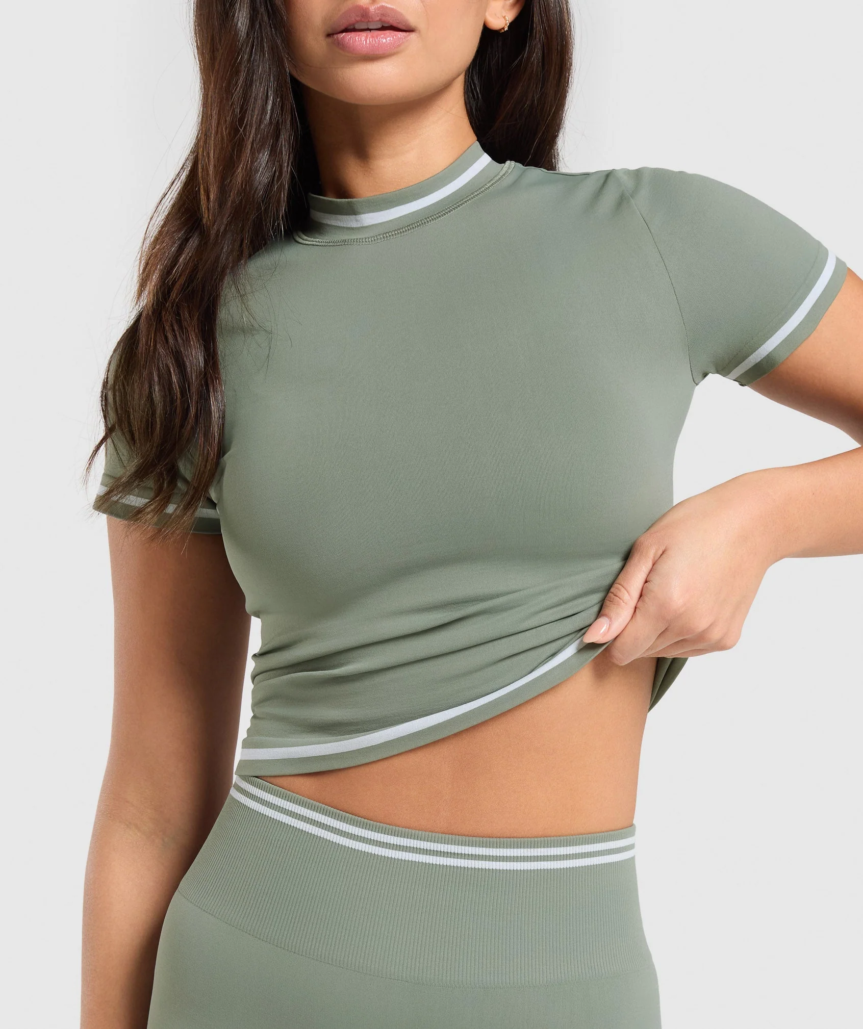Contrast Seamless Midi Tee
