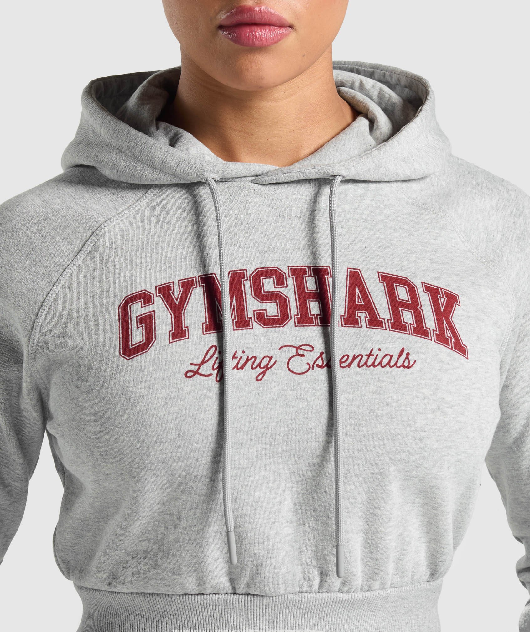 Lifting Essentials Graphic Cropped Hoodie