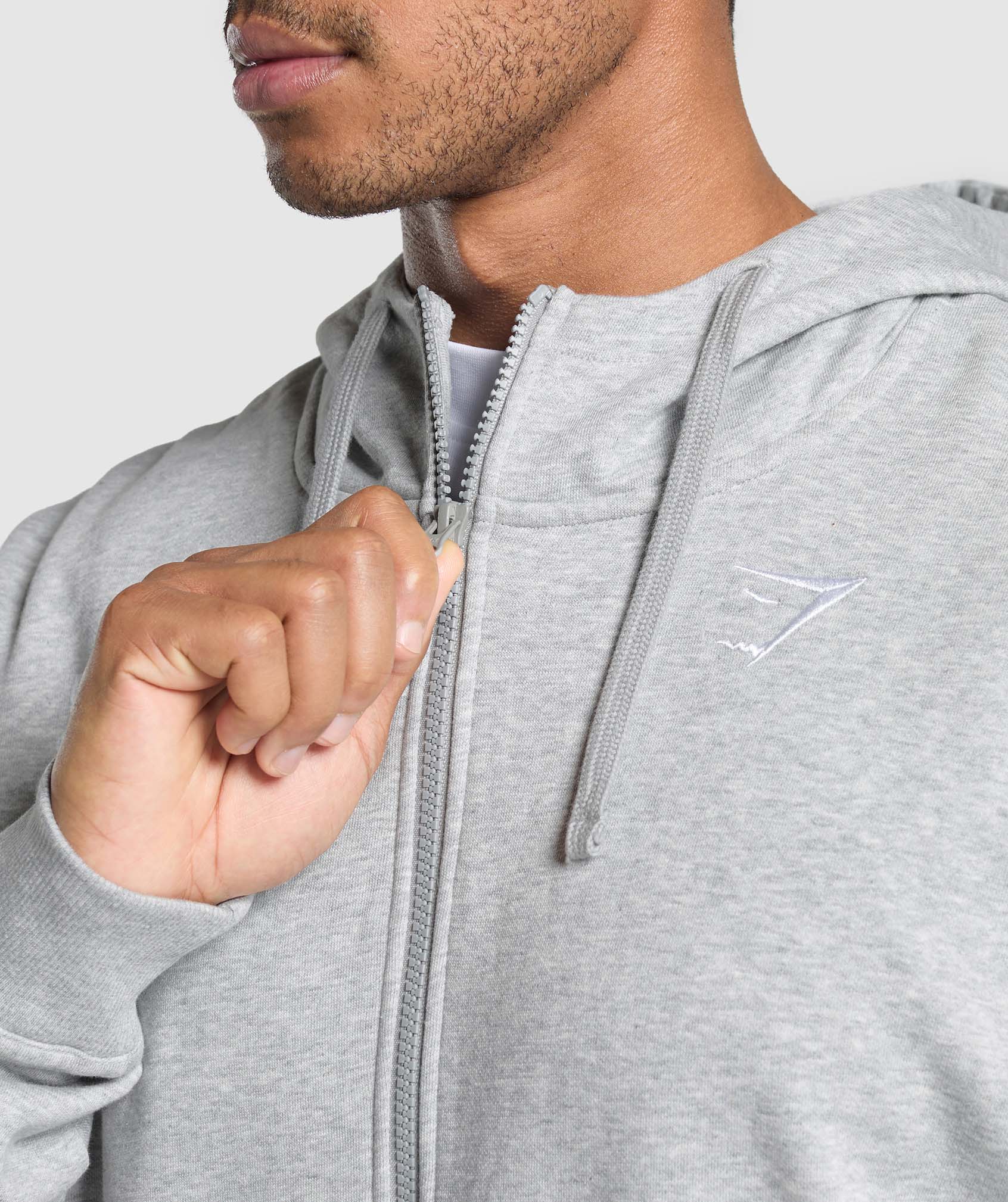 Crest Oversized Zip Up Hoodie