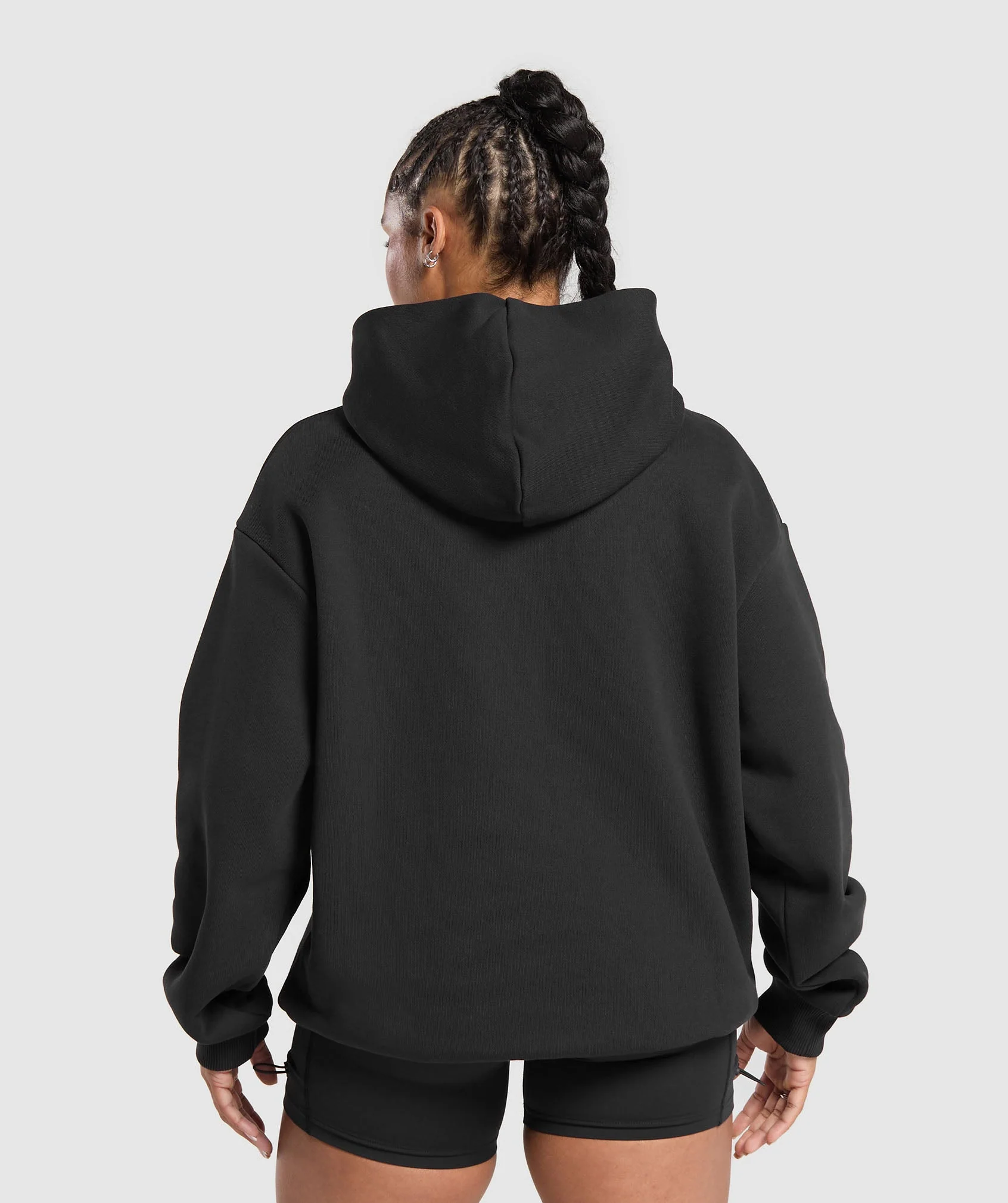 Embroidered Logo Oversized Hoodie