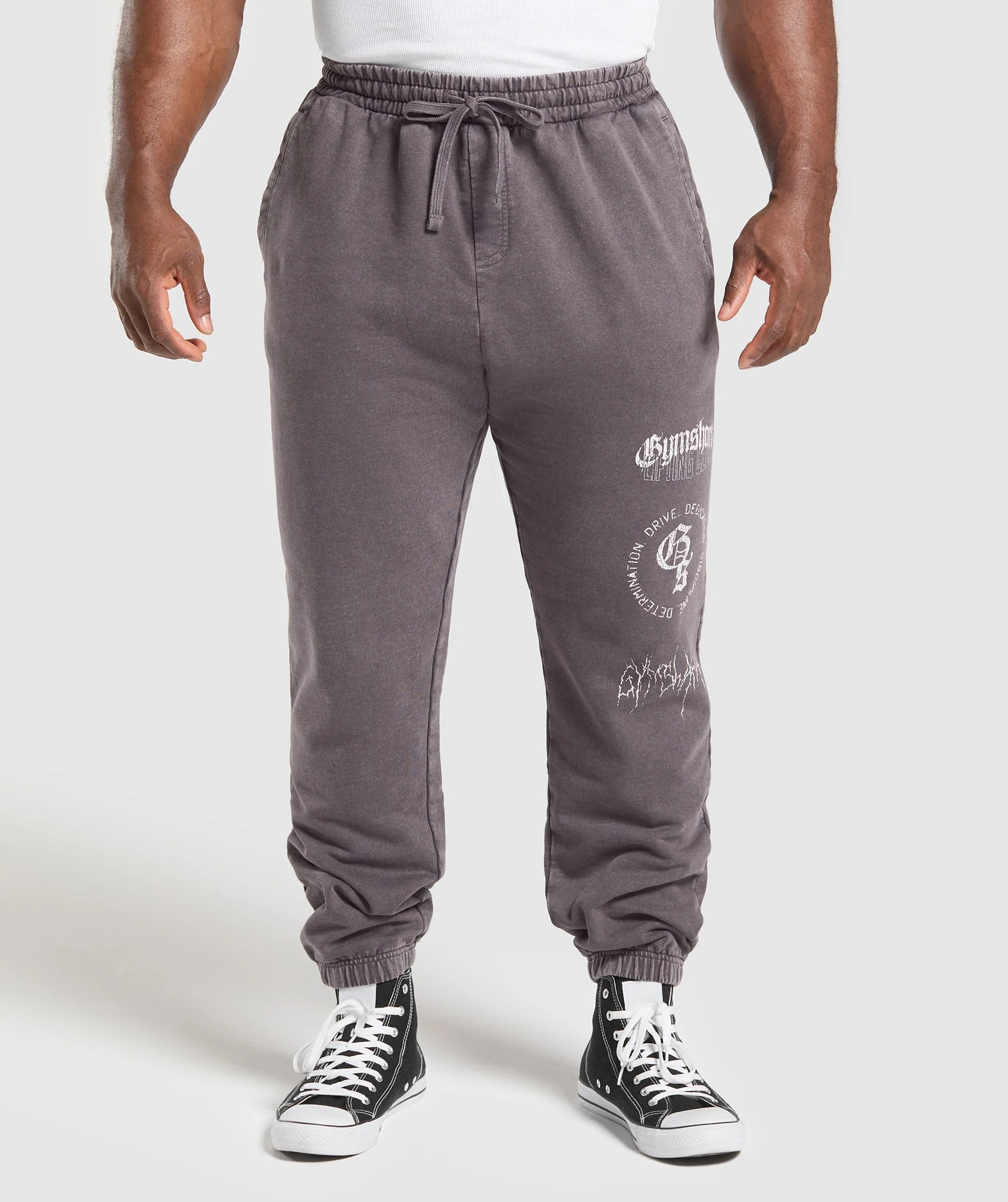 Distressed Graphic Joggers