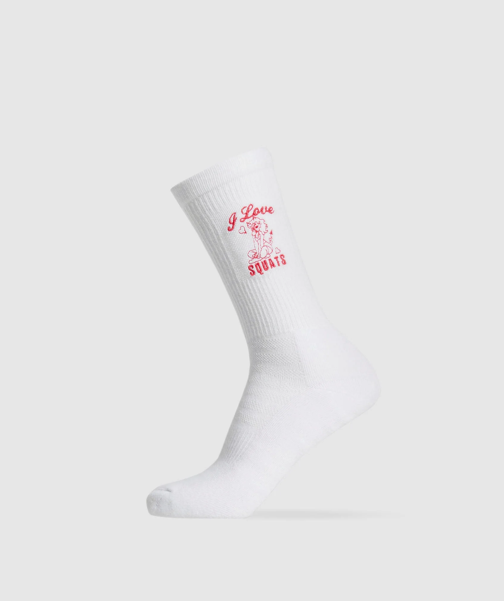 Love Squats Graphic Crew Sock Single