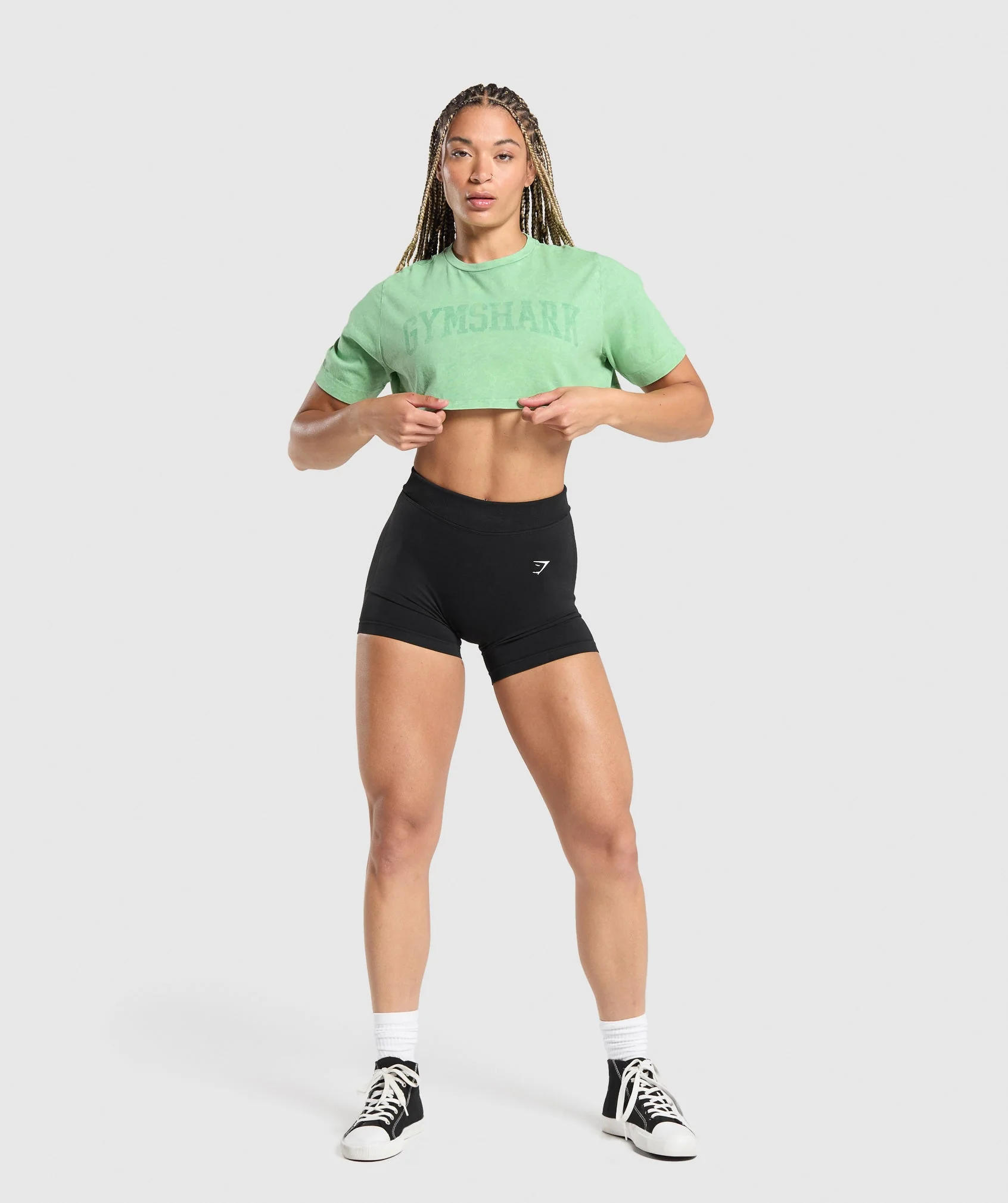 Collegiate Shadow Washed Crop Top