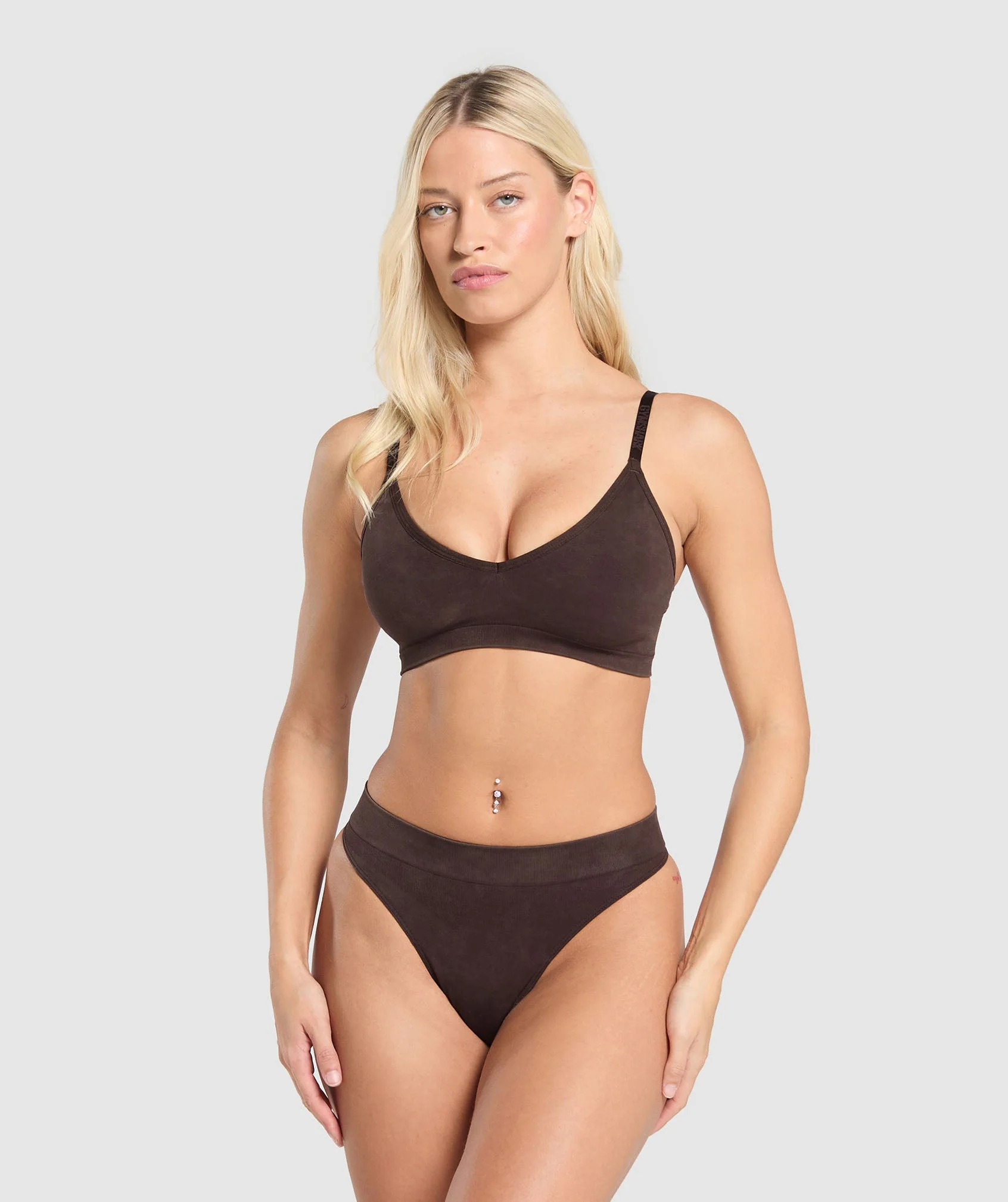 Seamless High Leg Thong