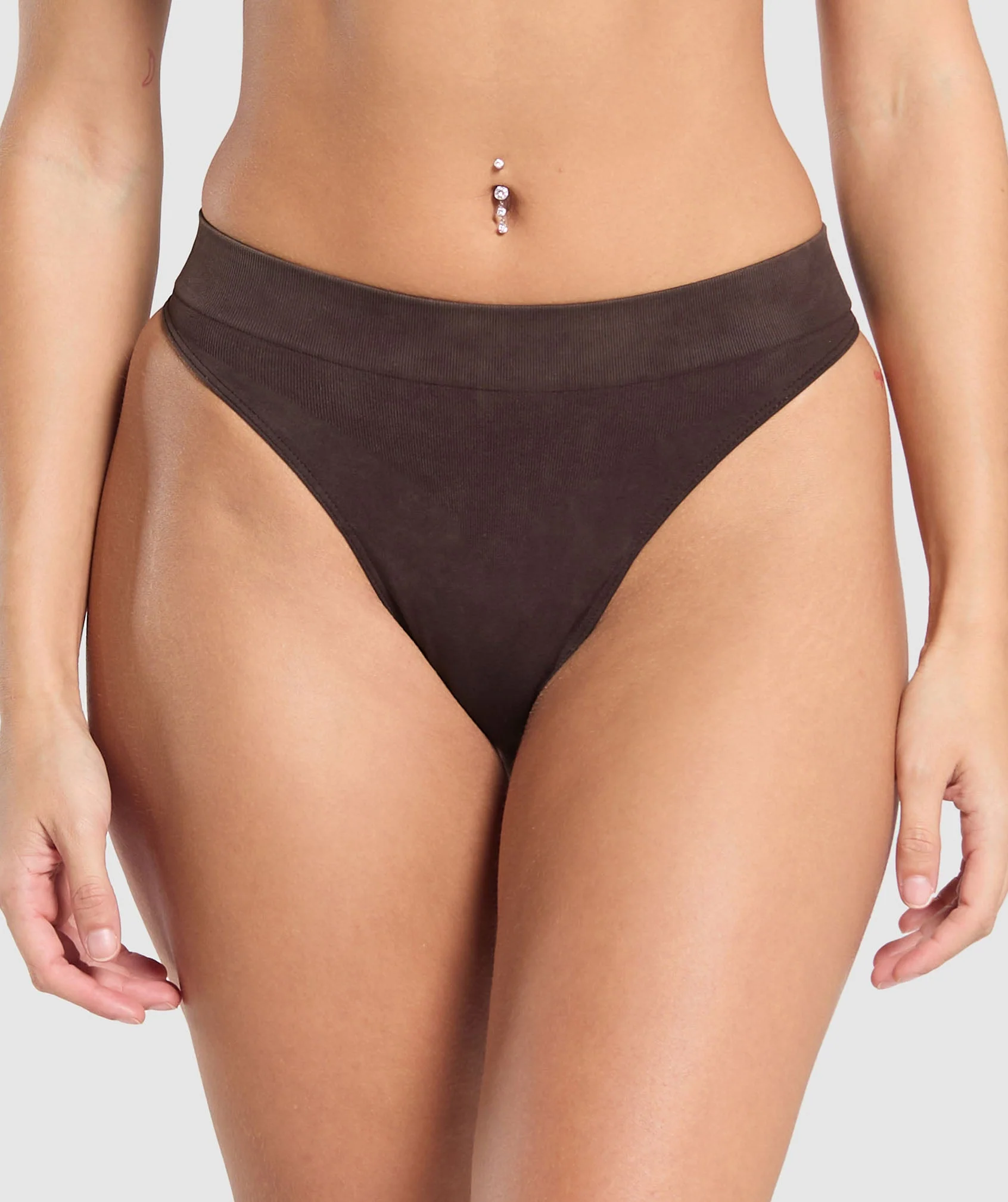 Seamless High Leg Thong