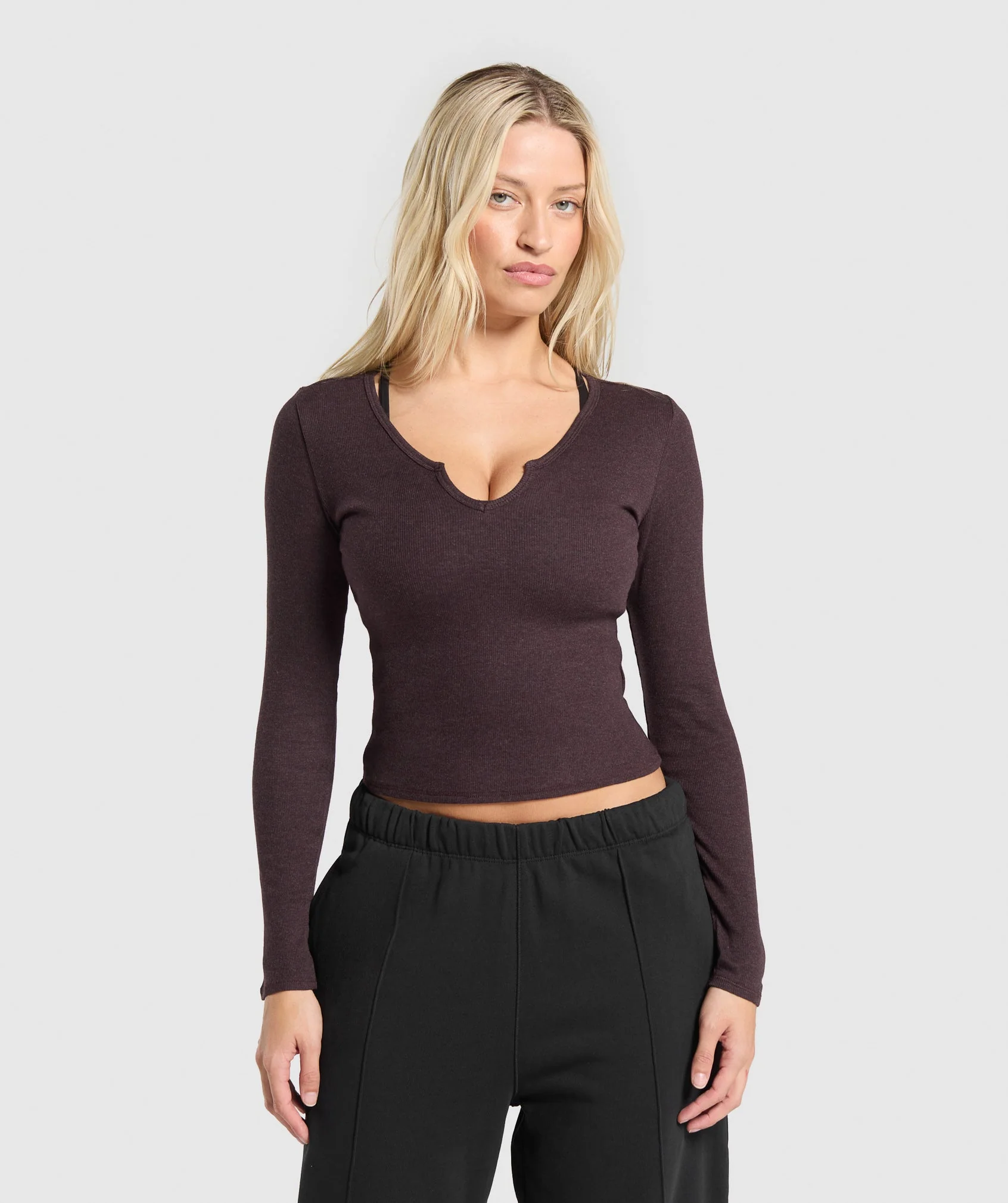 Rib Long Sleeve Top