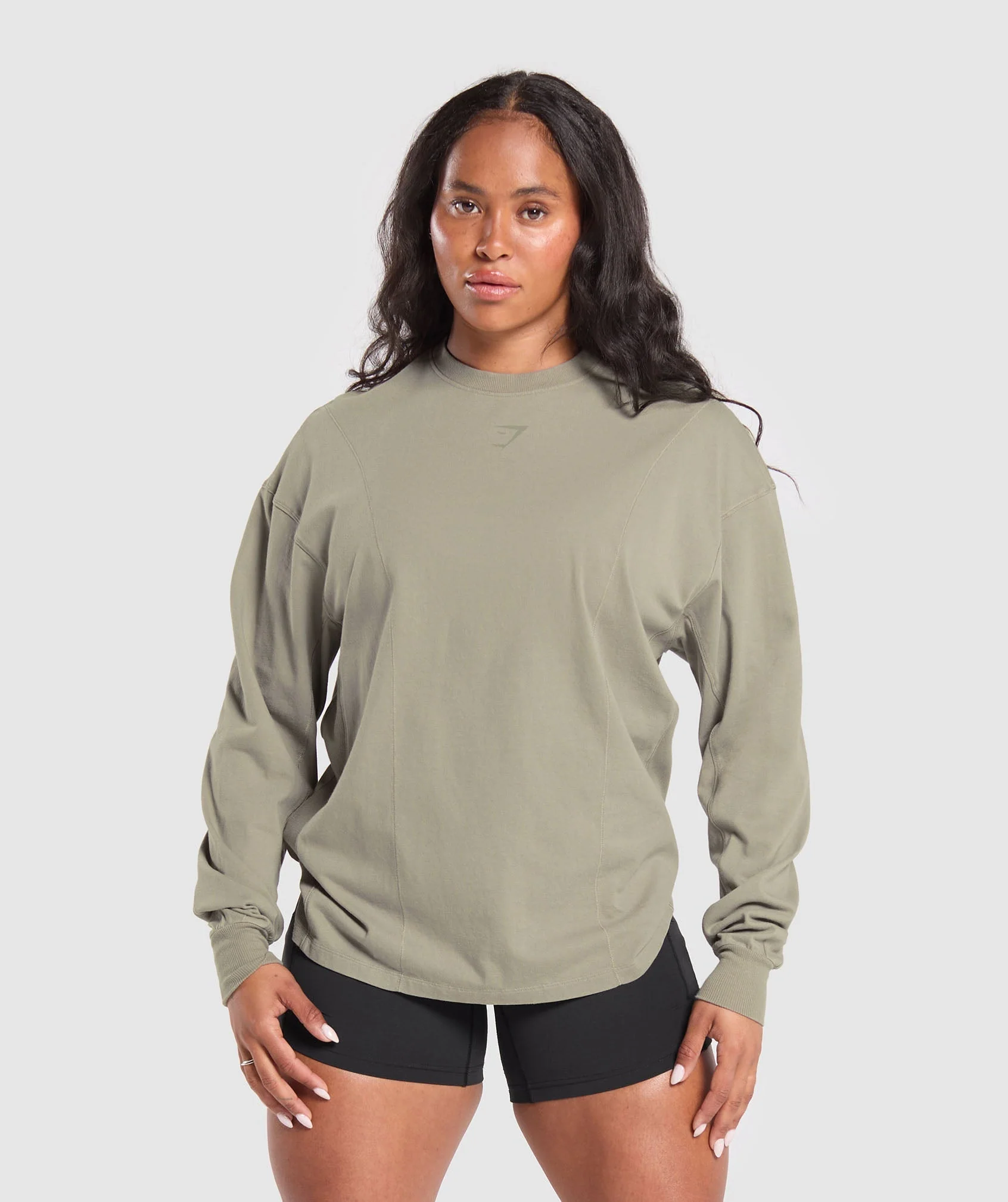Power Oversized Long Sleeve Top