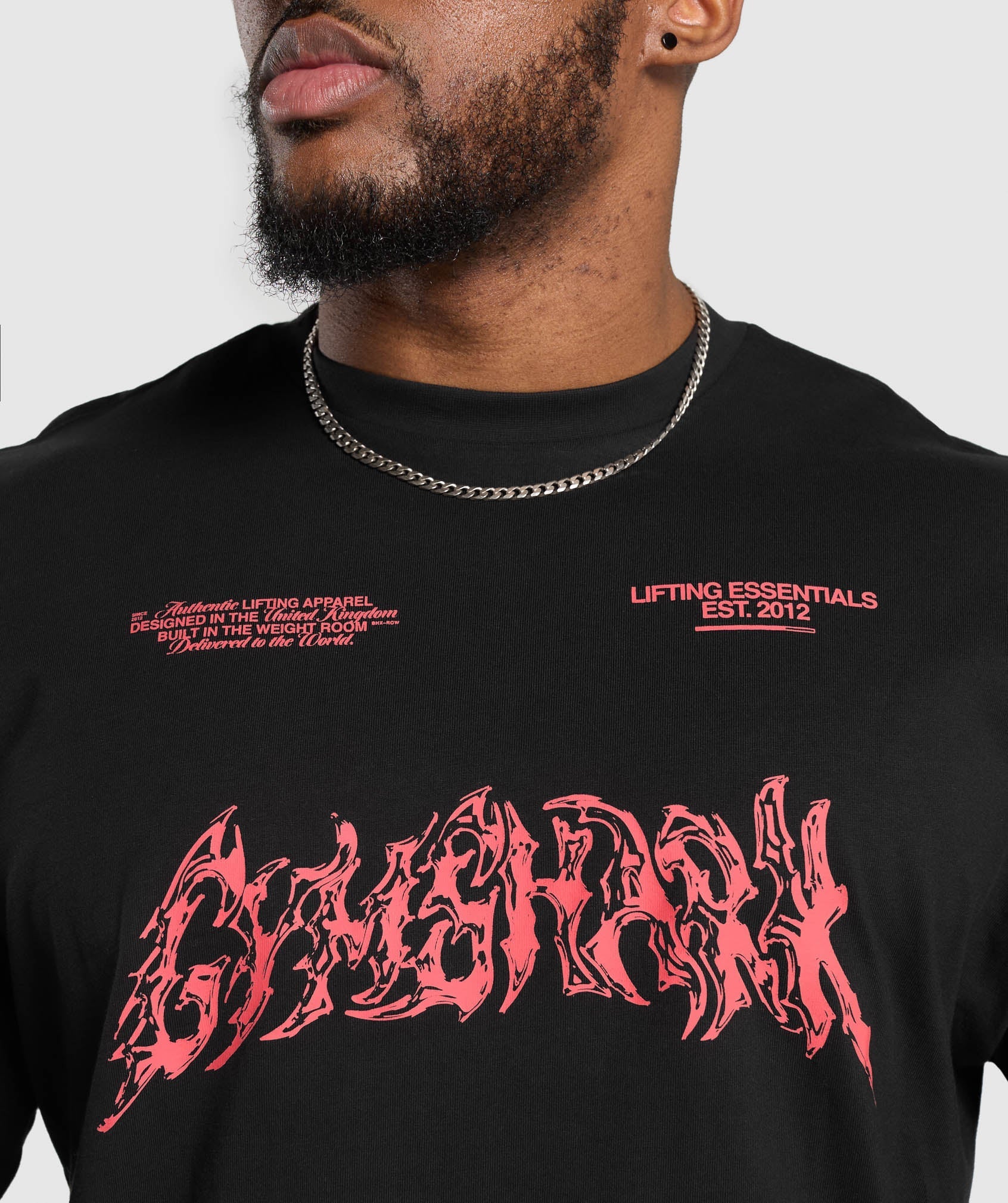 Metal Lifting Graphic Long Sleeve T-Shirt