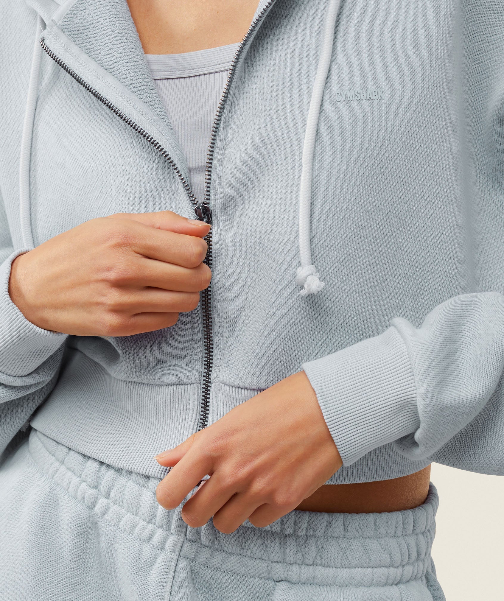 everywear Cropped Zip Hoodie