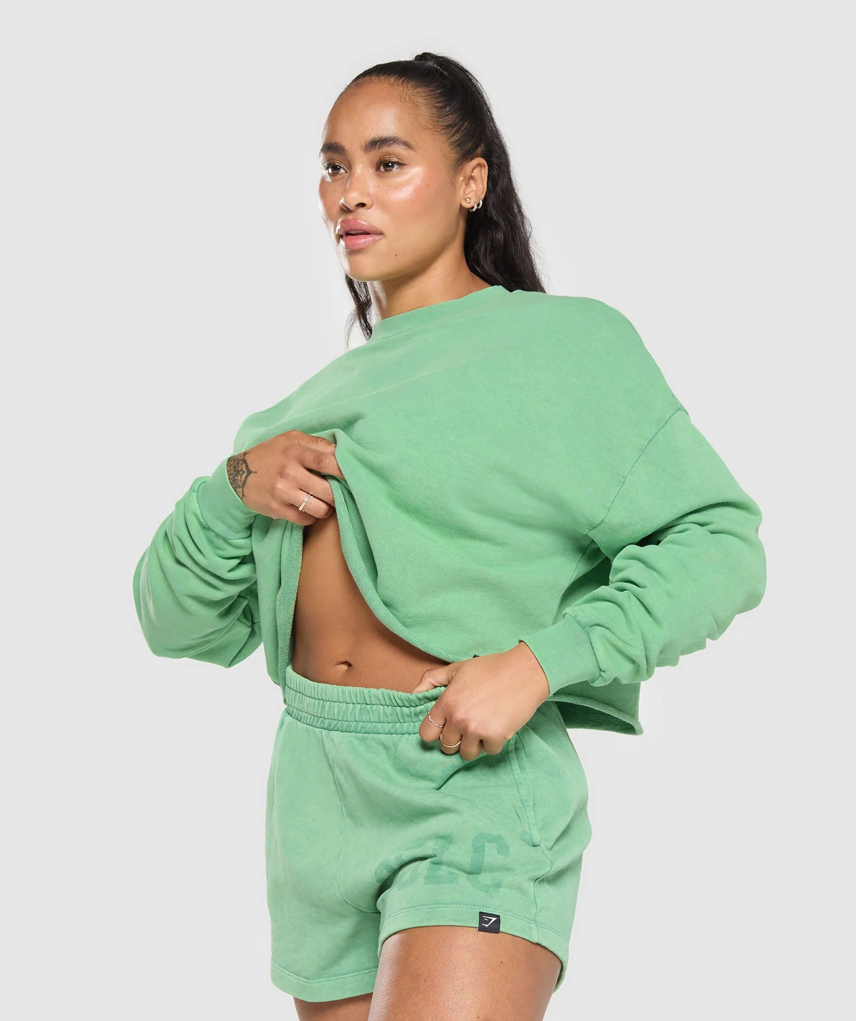 Collegiate Shadow Washed Midi Sweatshirt