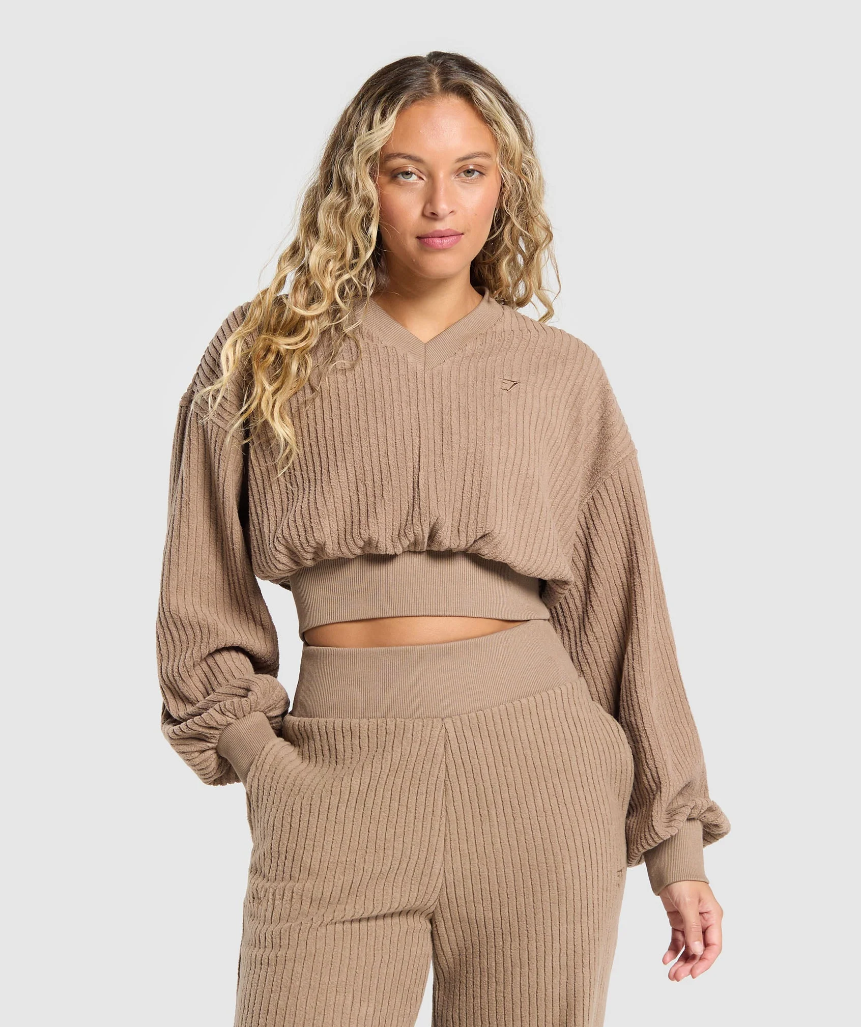 Cropped Cord Sweater