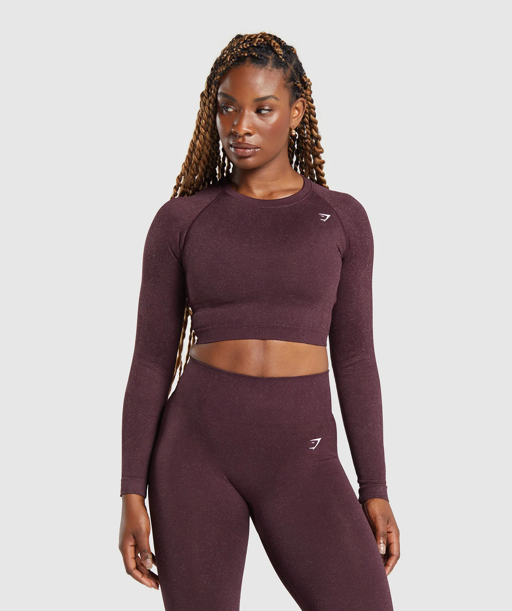 Adapt Fleck Seamless Long Sleeve Crop Top