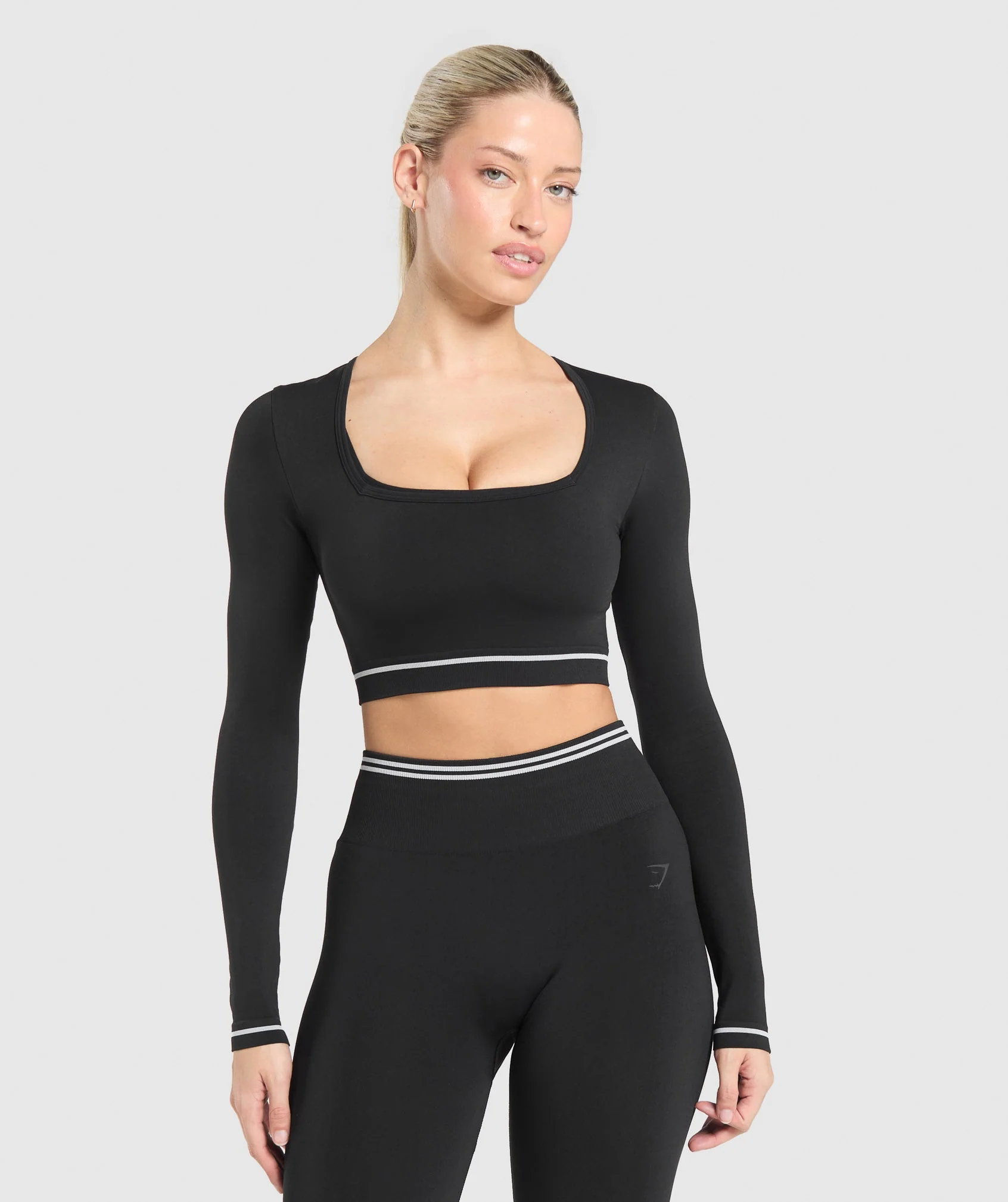 Contrast Seamless Crop Top