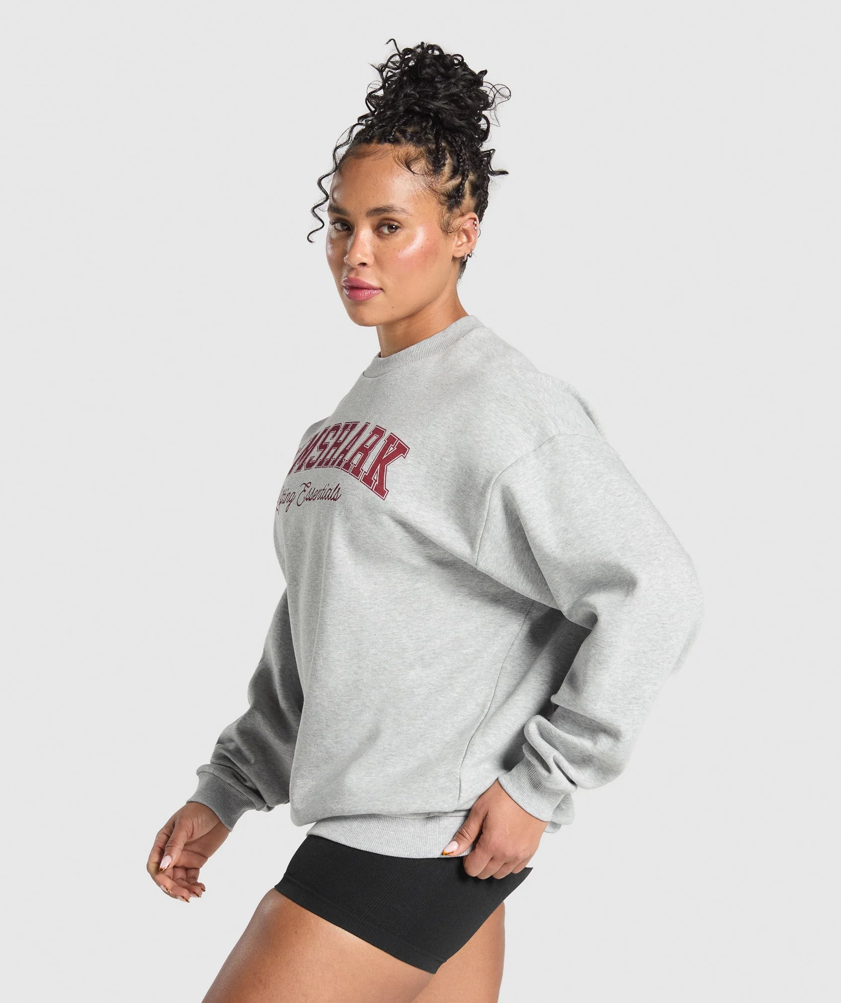Lifting Essentials Graphic Brushed Oversized Sweatshirt