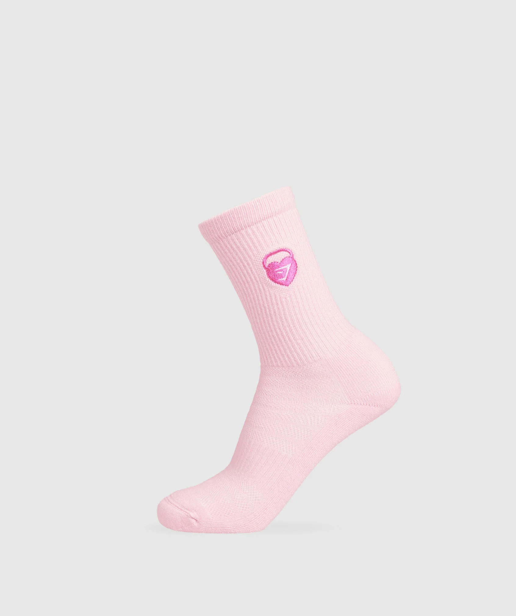 Love Heart Cutie Graphic Crew Sock Single