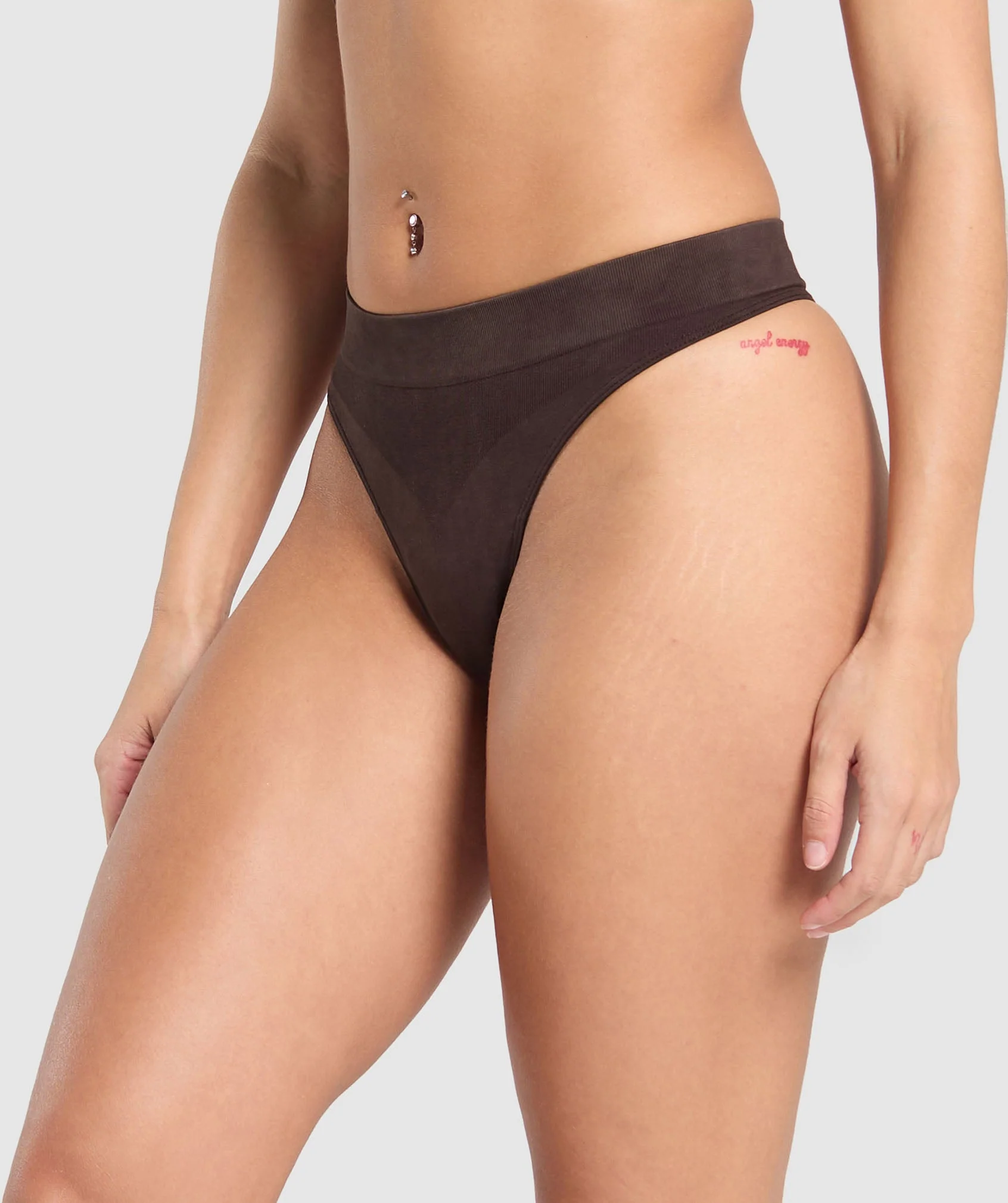 Seamless High Leg Thong