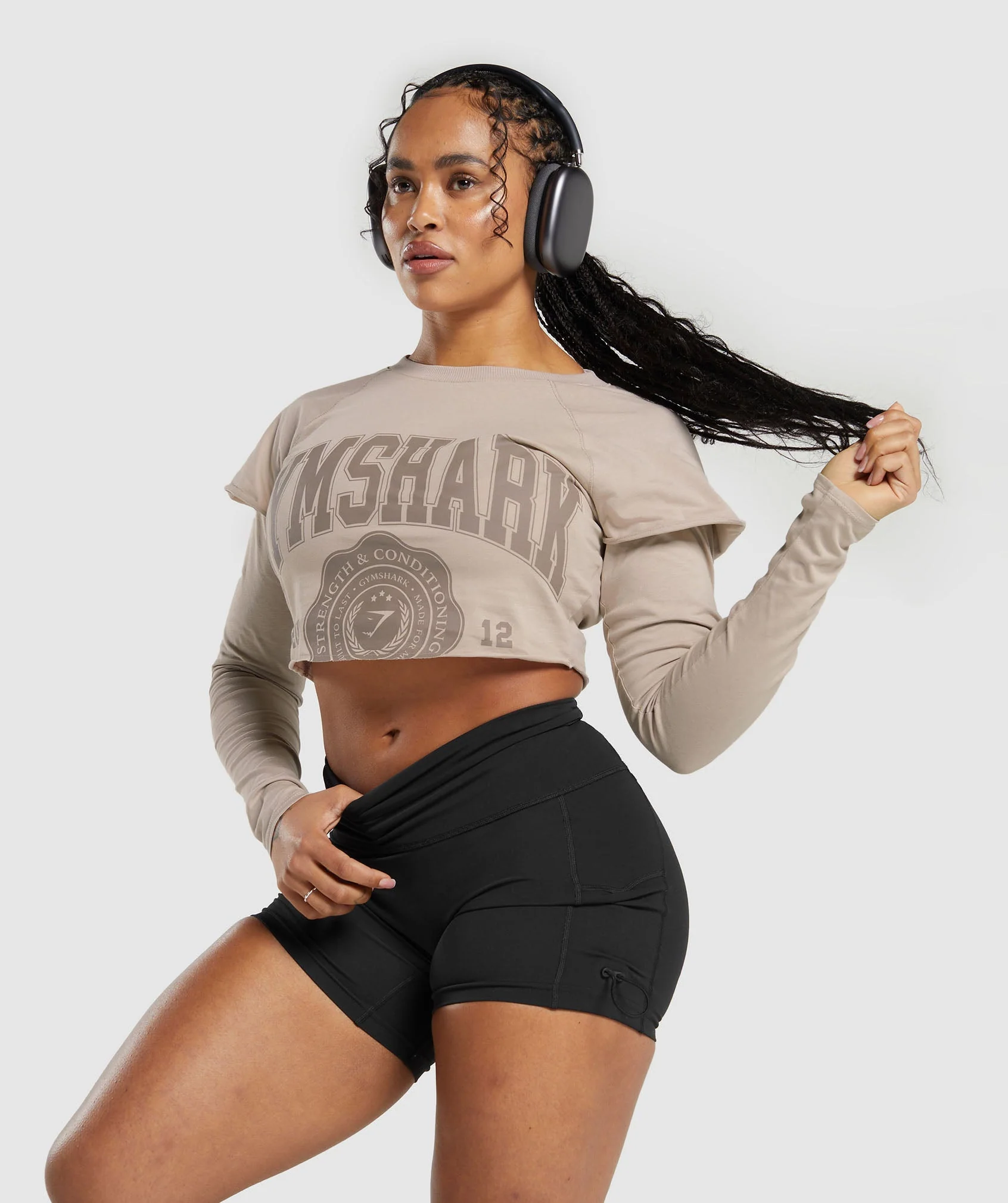 Lifting 2 In 1 Long Sleeve Crop Top