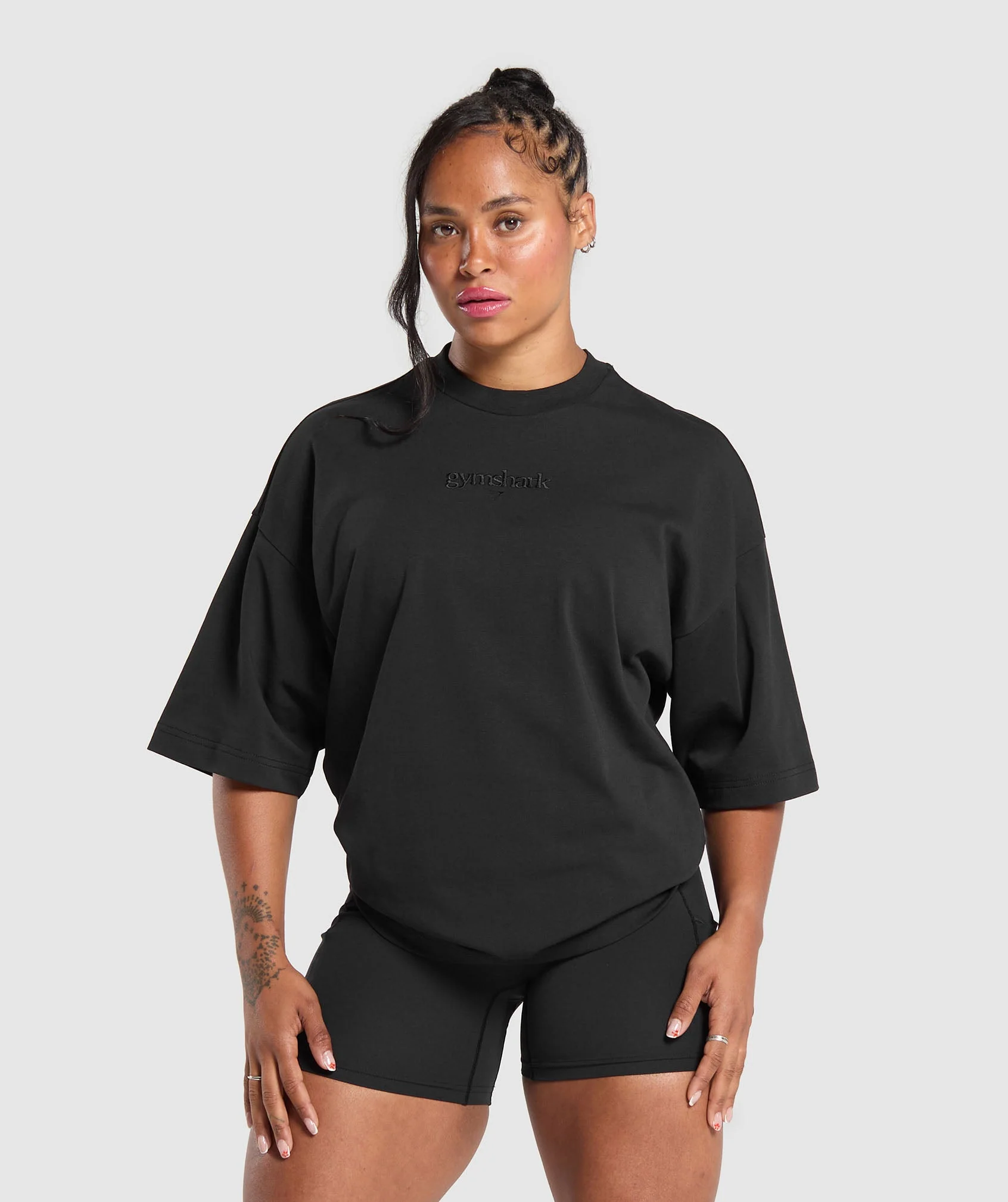 Embroidered Logo Oversized T-Shirt