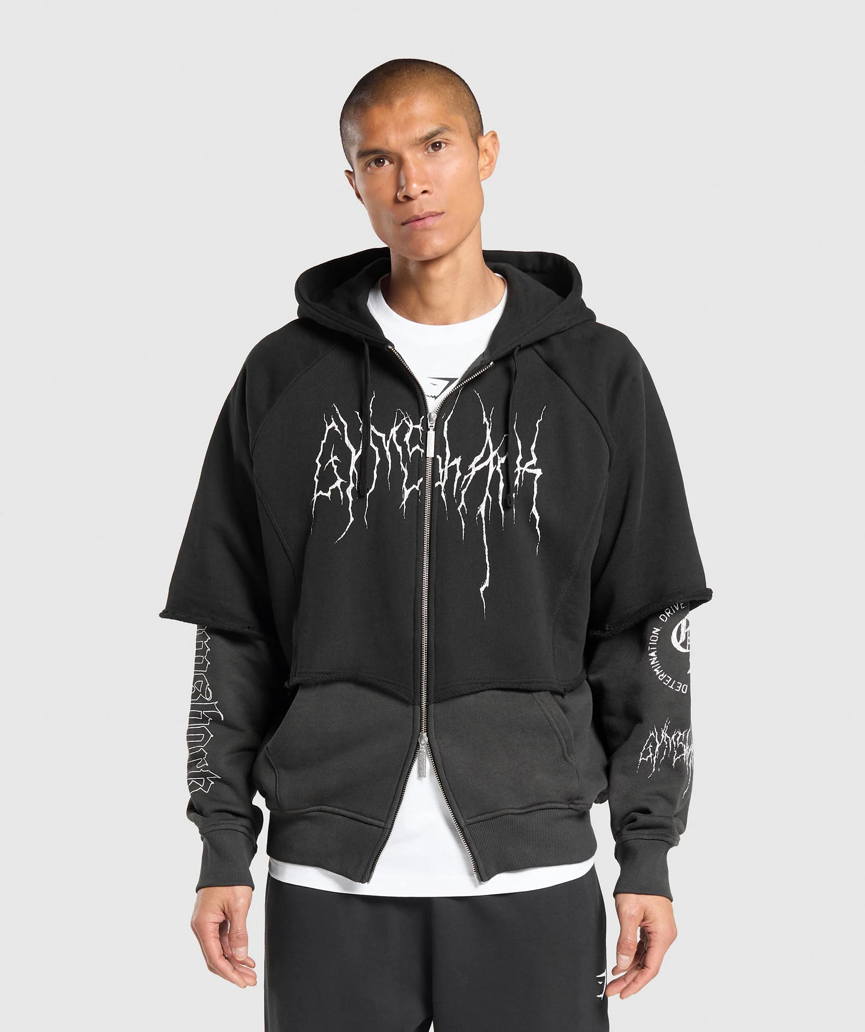 Layered Zip Up Hoodie