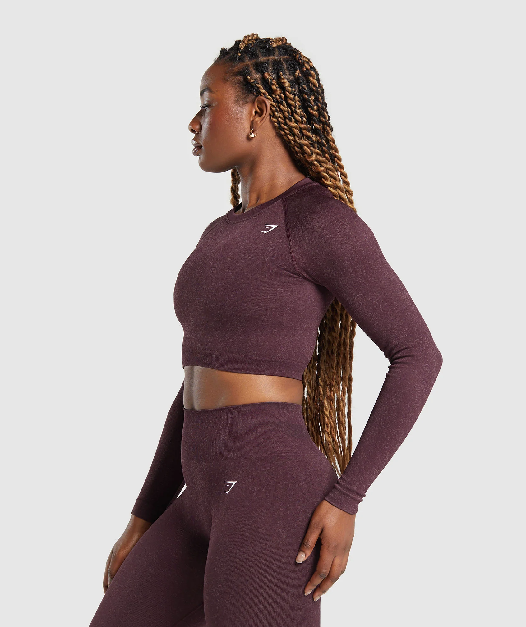 Adapt Fleck Seamless Long Sleeve Crop Top