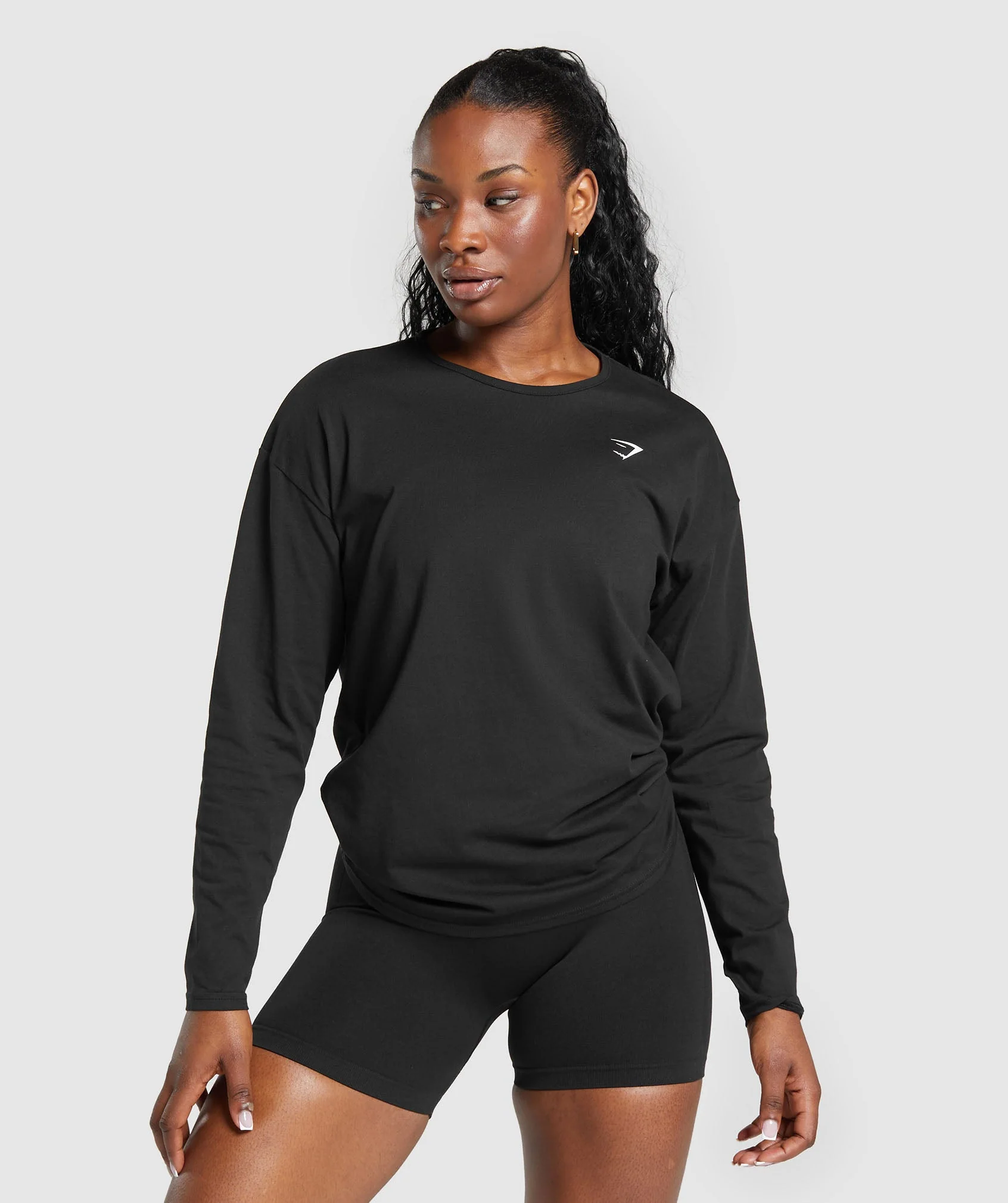 Training Oversized Cotton Long Sleeve Top