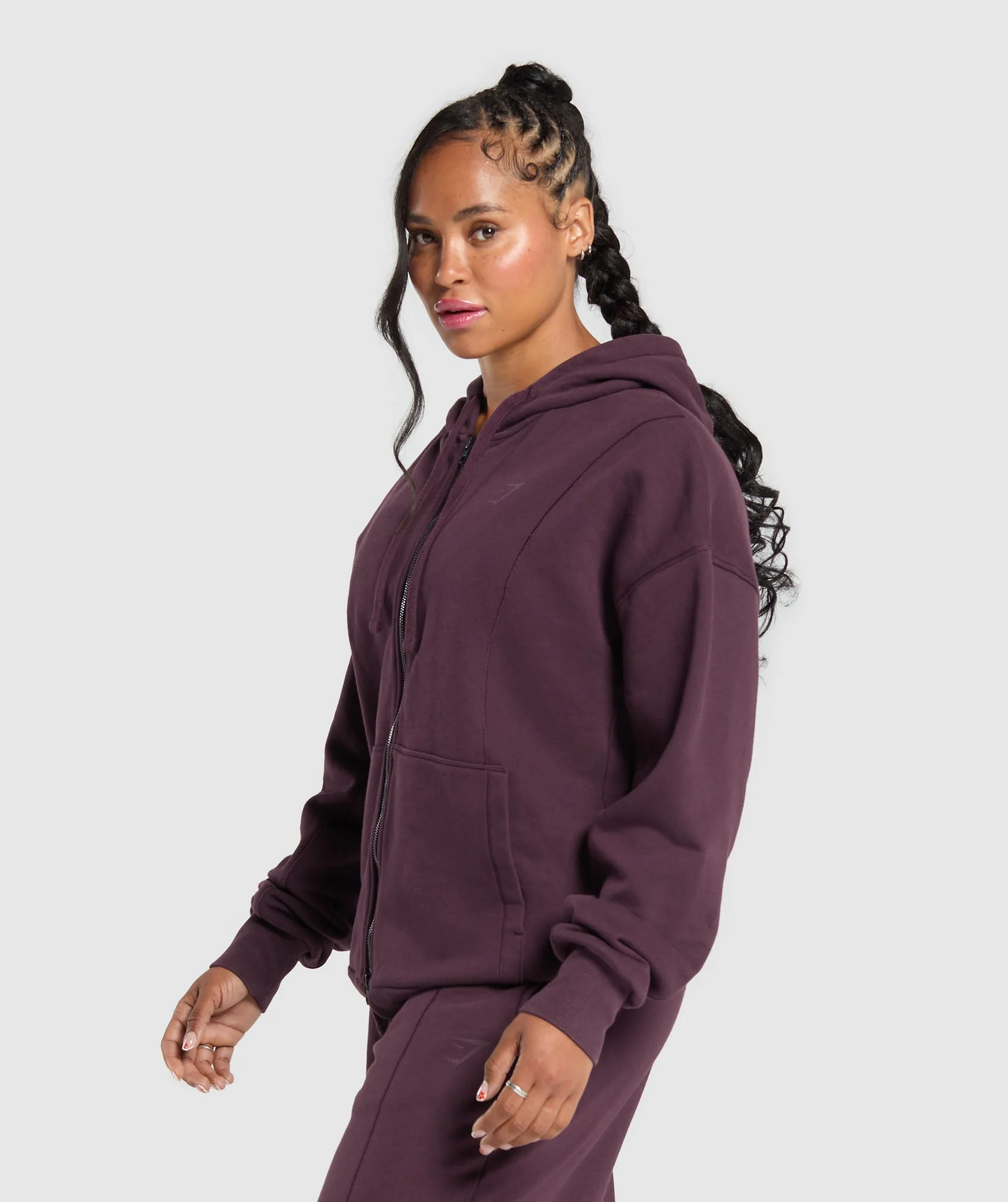 Power Oversized Zip Hoodie