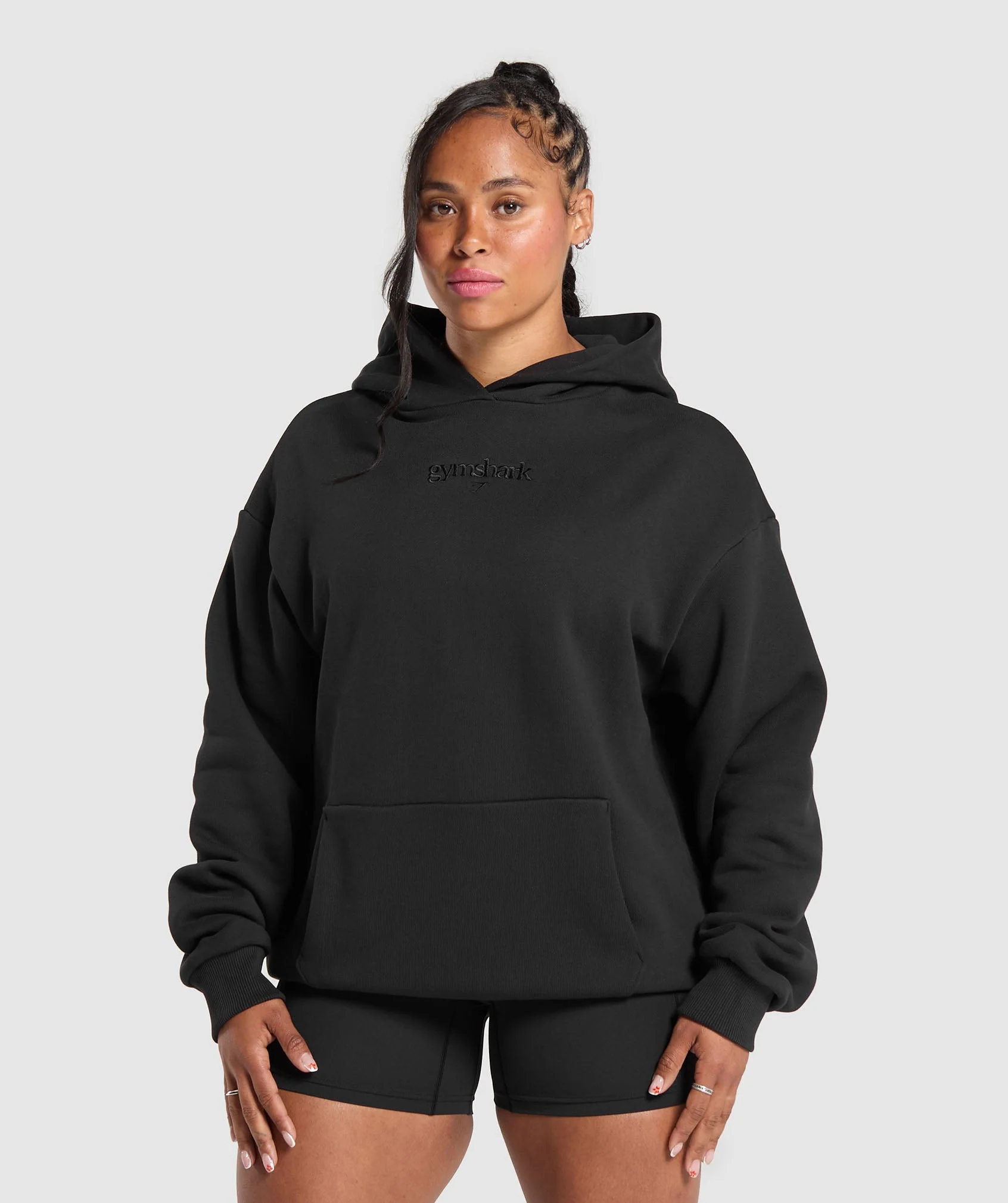 Embroidered Logo Oversized Hoodie