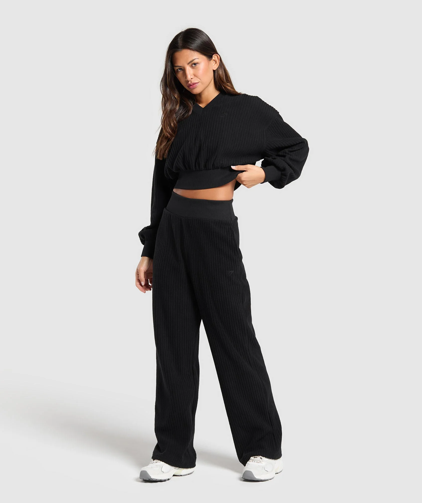 Cropped Cord Sweater