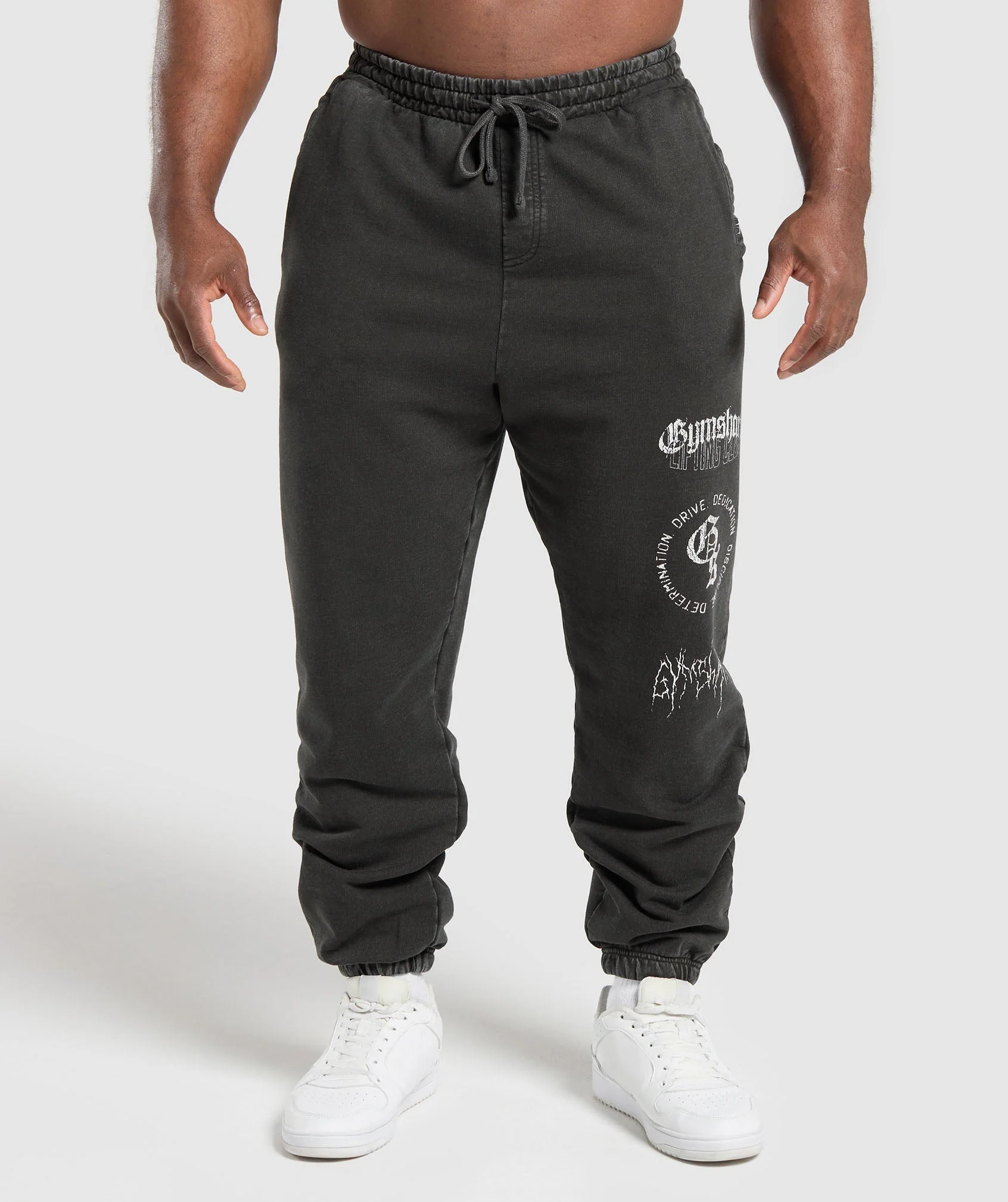 Distressed Graphic Joggers