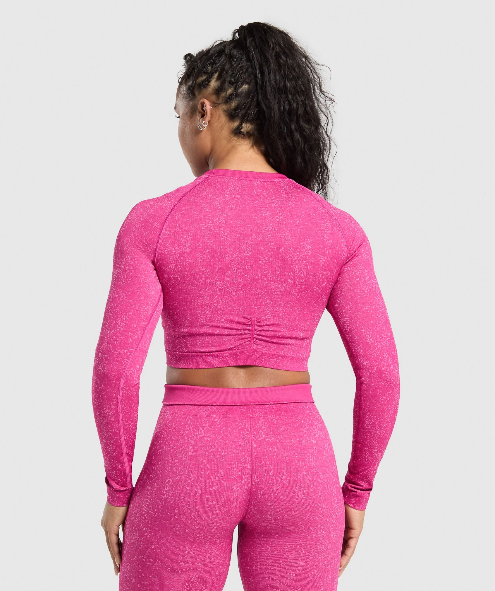Adapt Fleck Seamless Long Sleeve Crop Top