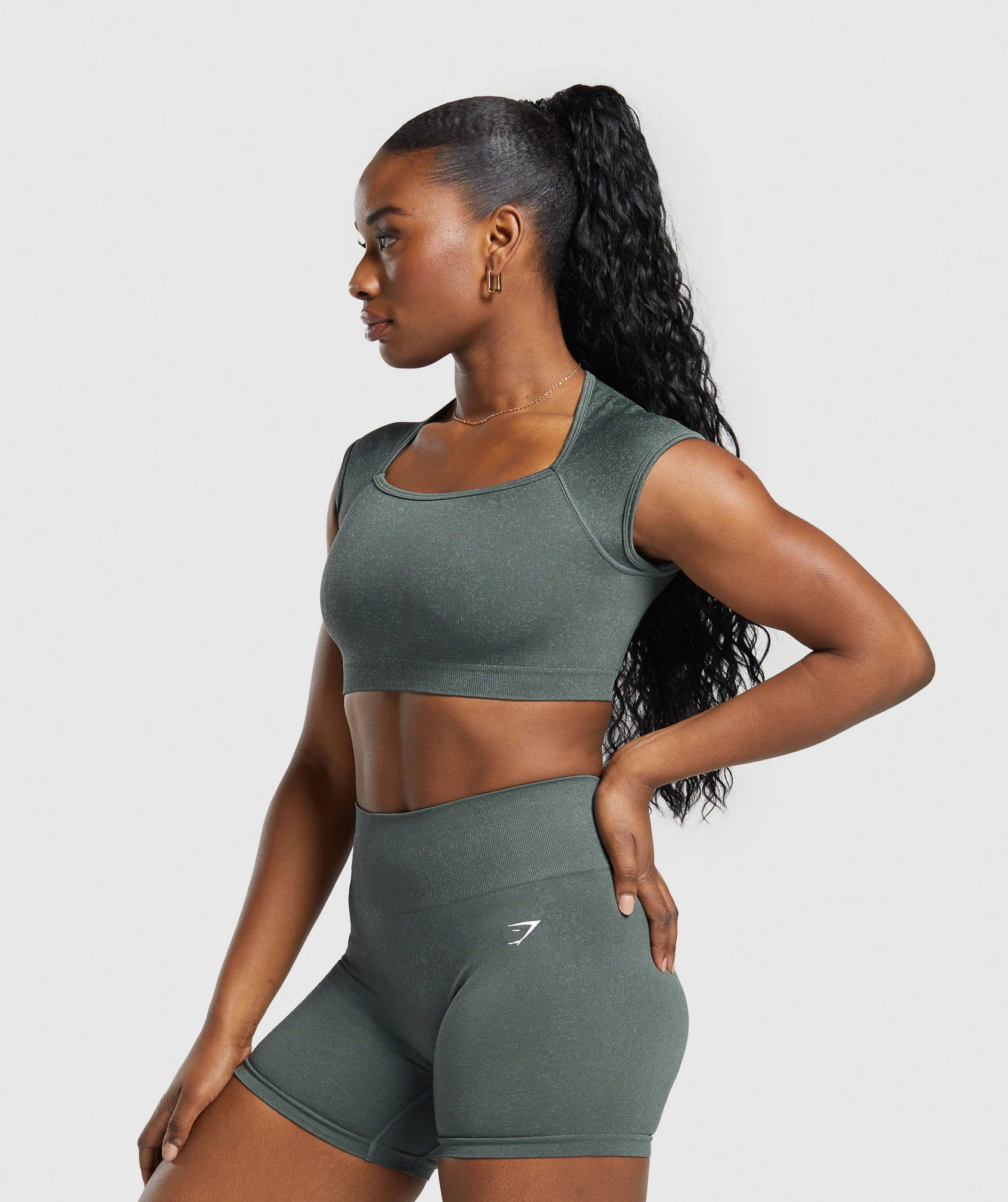 Adapt Fleck Seamless Crop Top