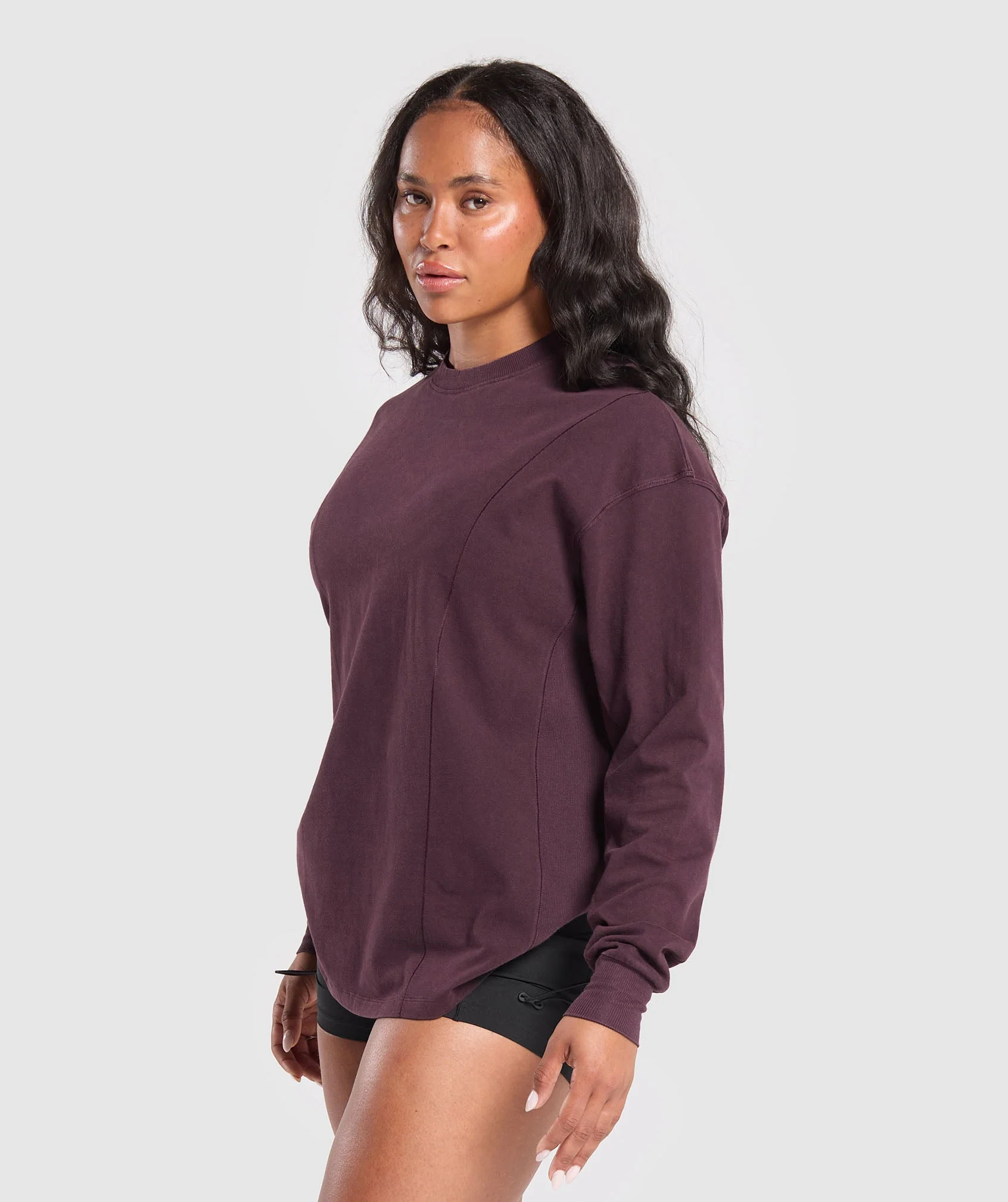 Power Oversized Long Sleeve Top