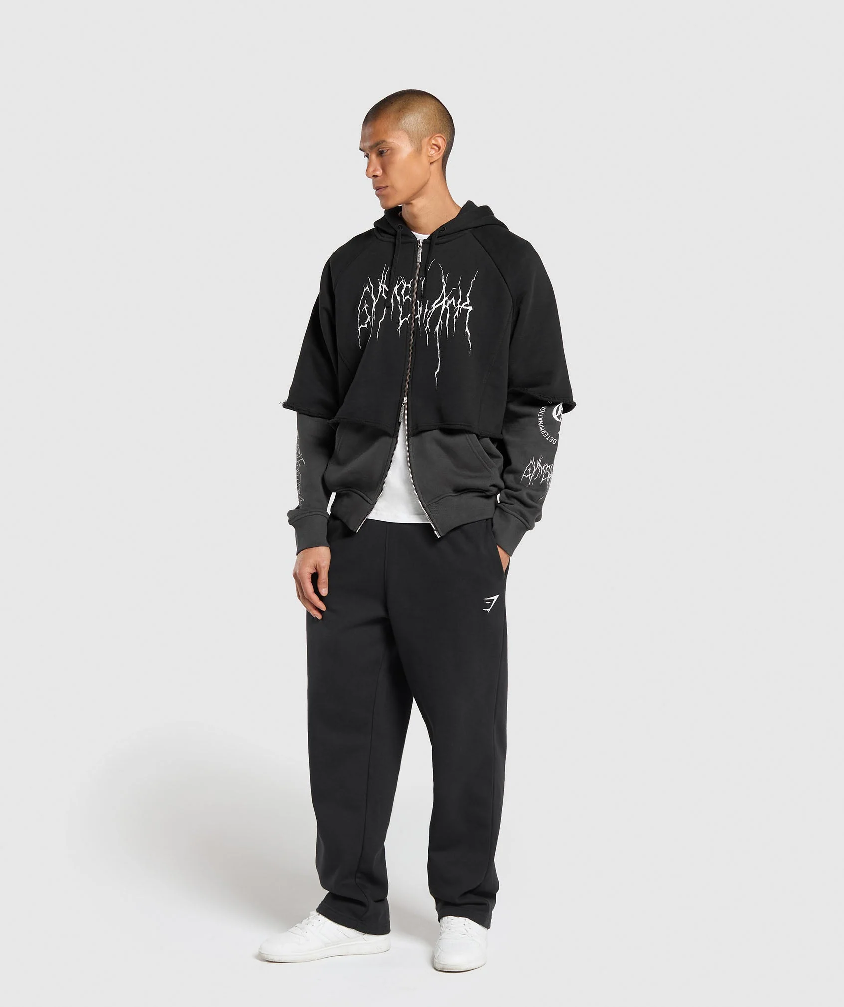 Layered Zip Up Hoodie