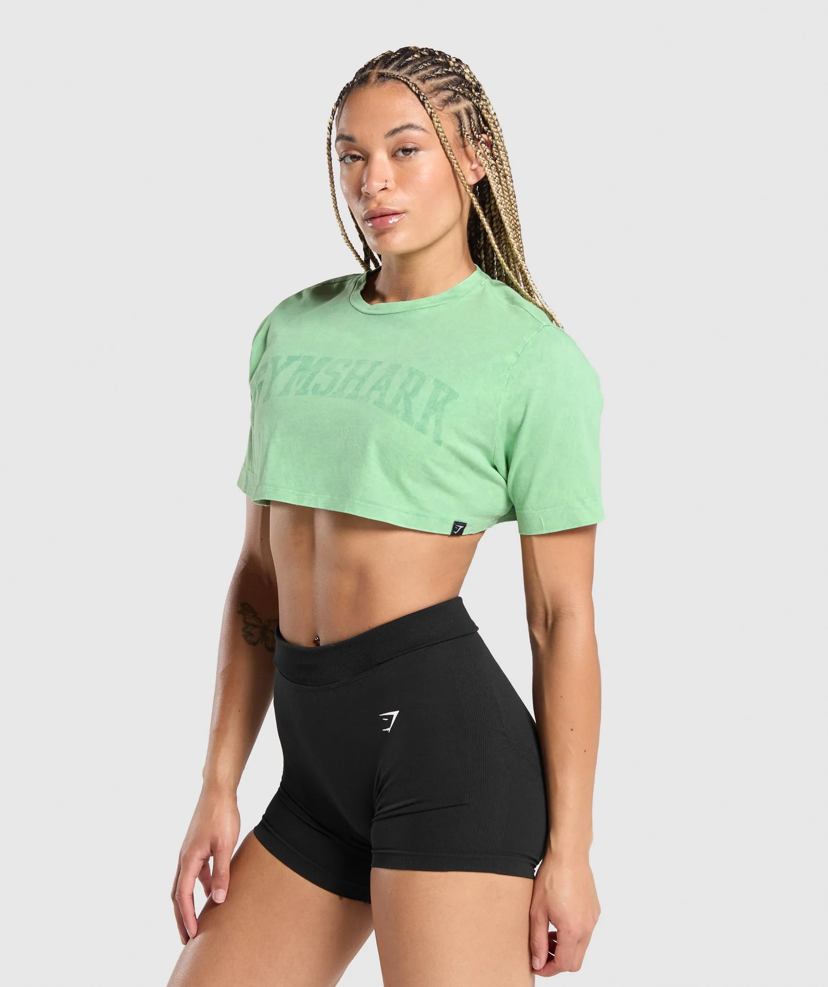 Collegiate Shadow Washed Crop Top